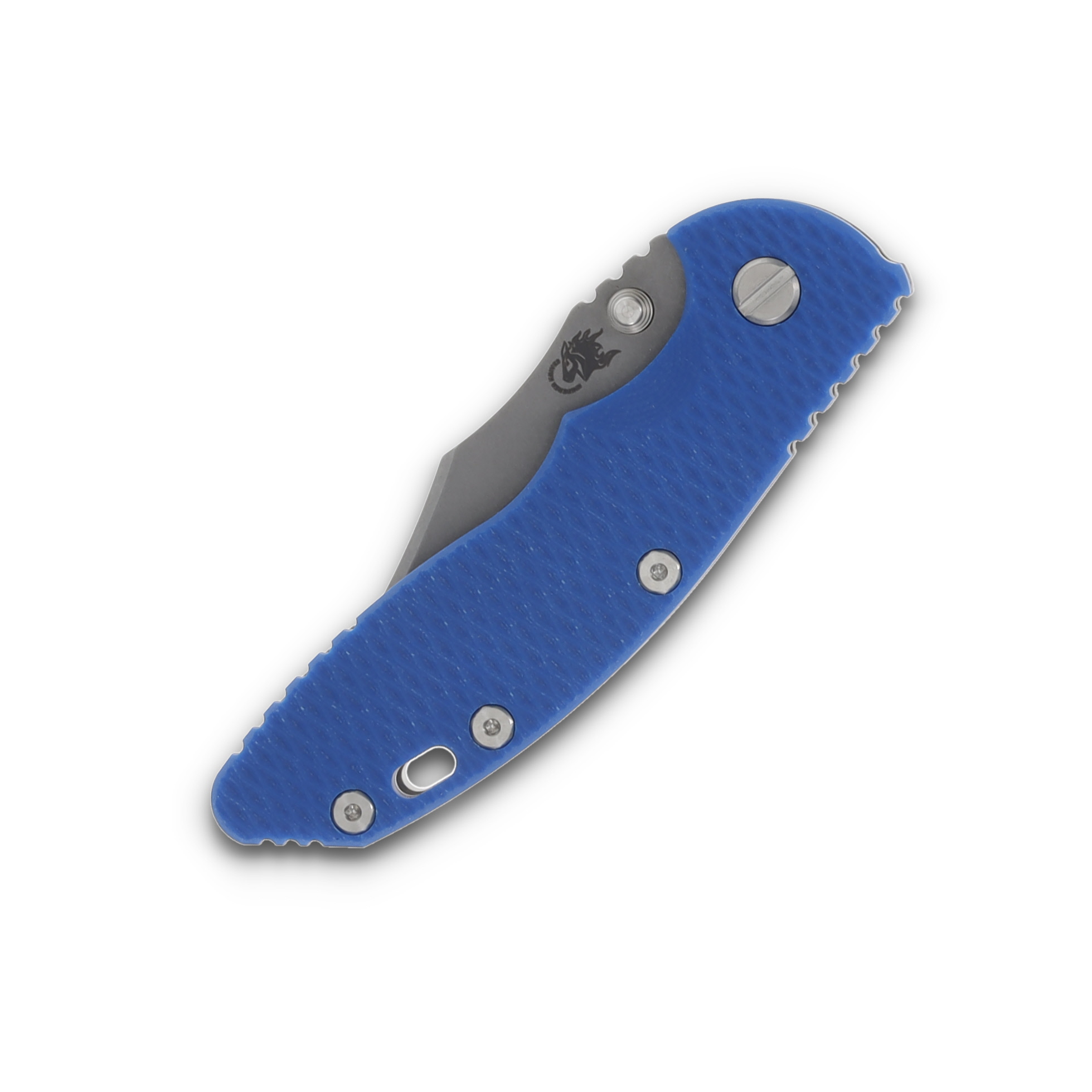 Hinderer XM-18 3.5in Non Flipper Bowie Working Finish Blue G10 KXM35NFBOWWFBL View 5