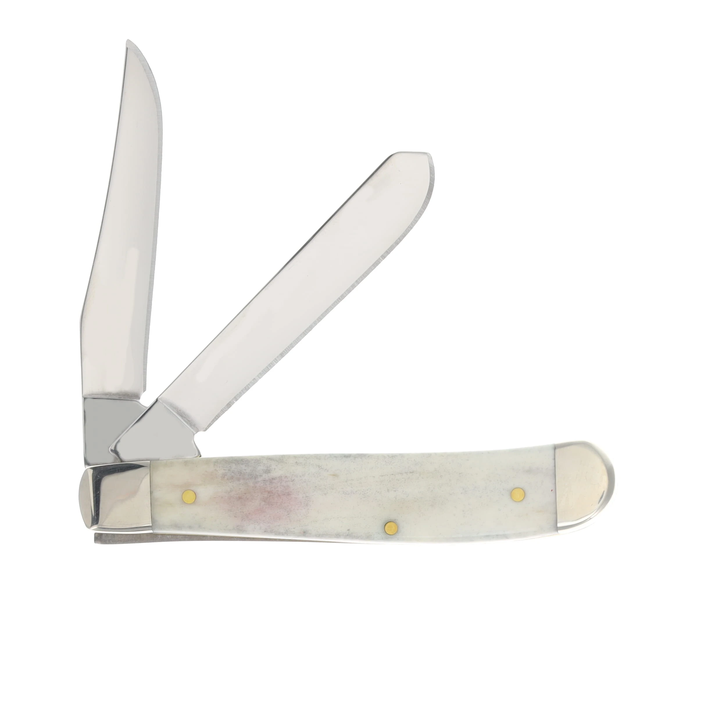 Case XX John Wayne Embellished Bone Mini Trapper Folding Knife CA10718 View 2