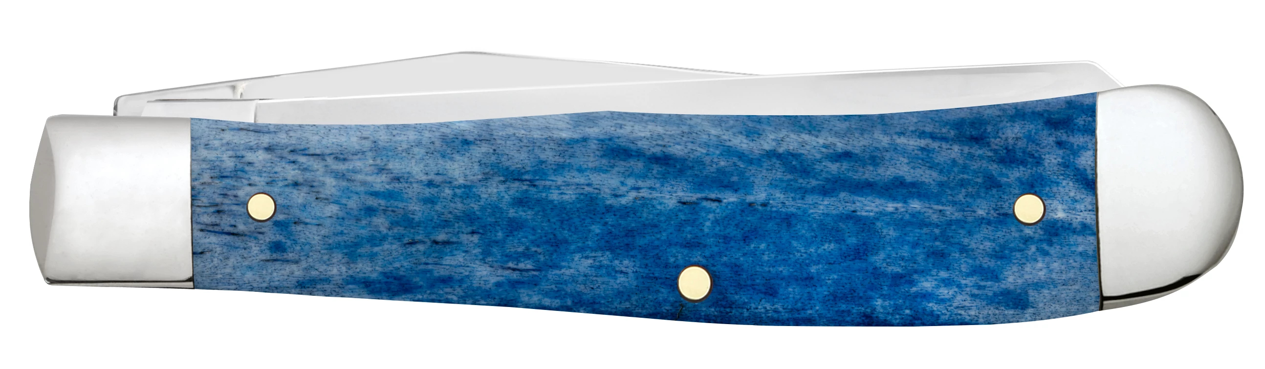 Case XX John Wayne Navy Blue Smooth Bone Trapper Folding Knife CA10719 View 2