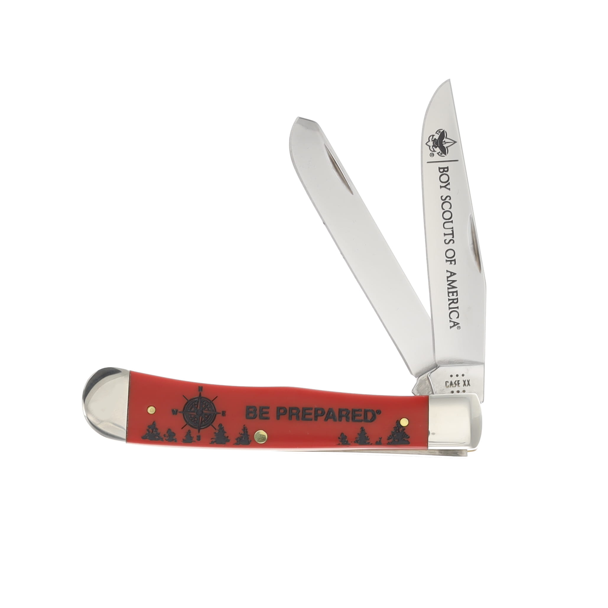 Case XX Boy Scouts of America Smooth Red Synthetic Be Prepared Trapper Gift Set CA18090 View 2