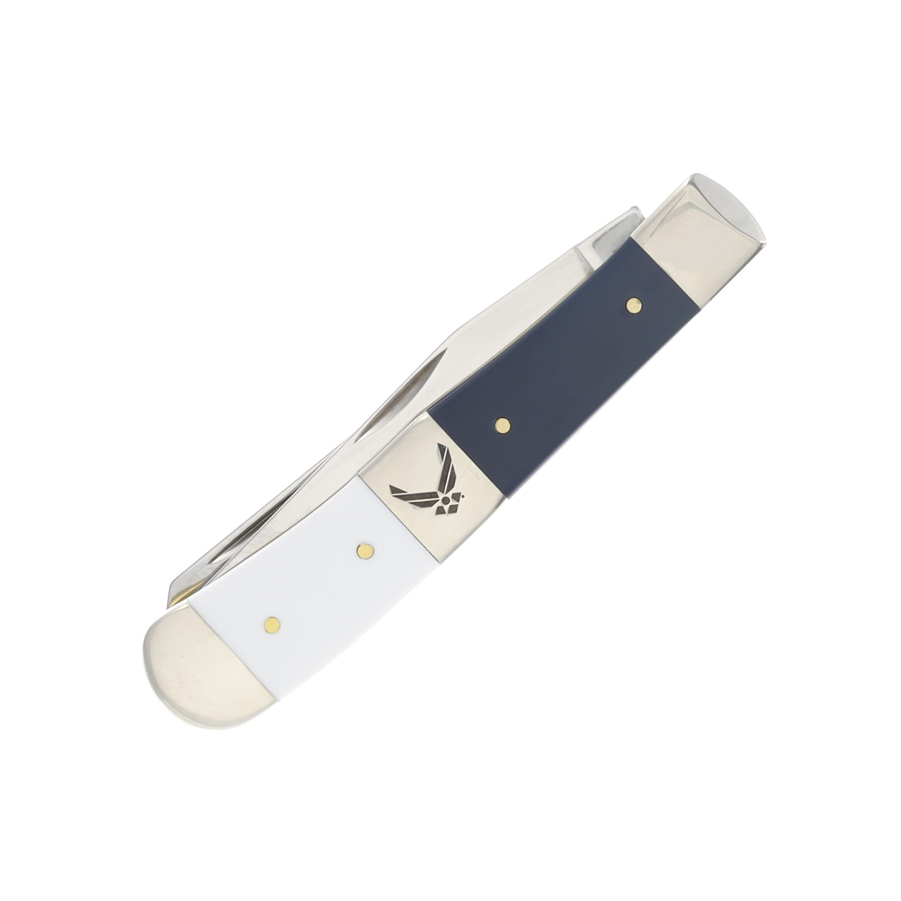 Case XX U.S. Air Force Blue and White Synthetic Center Bolster Trapper Gift Set CA32414 View 4