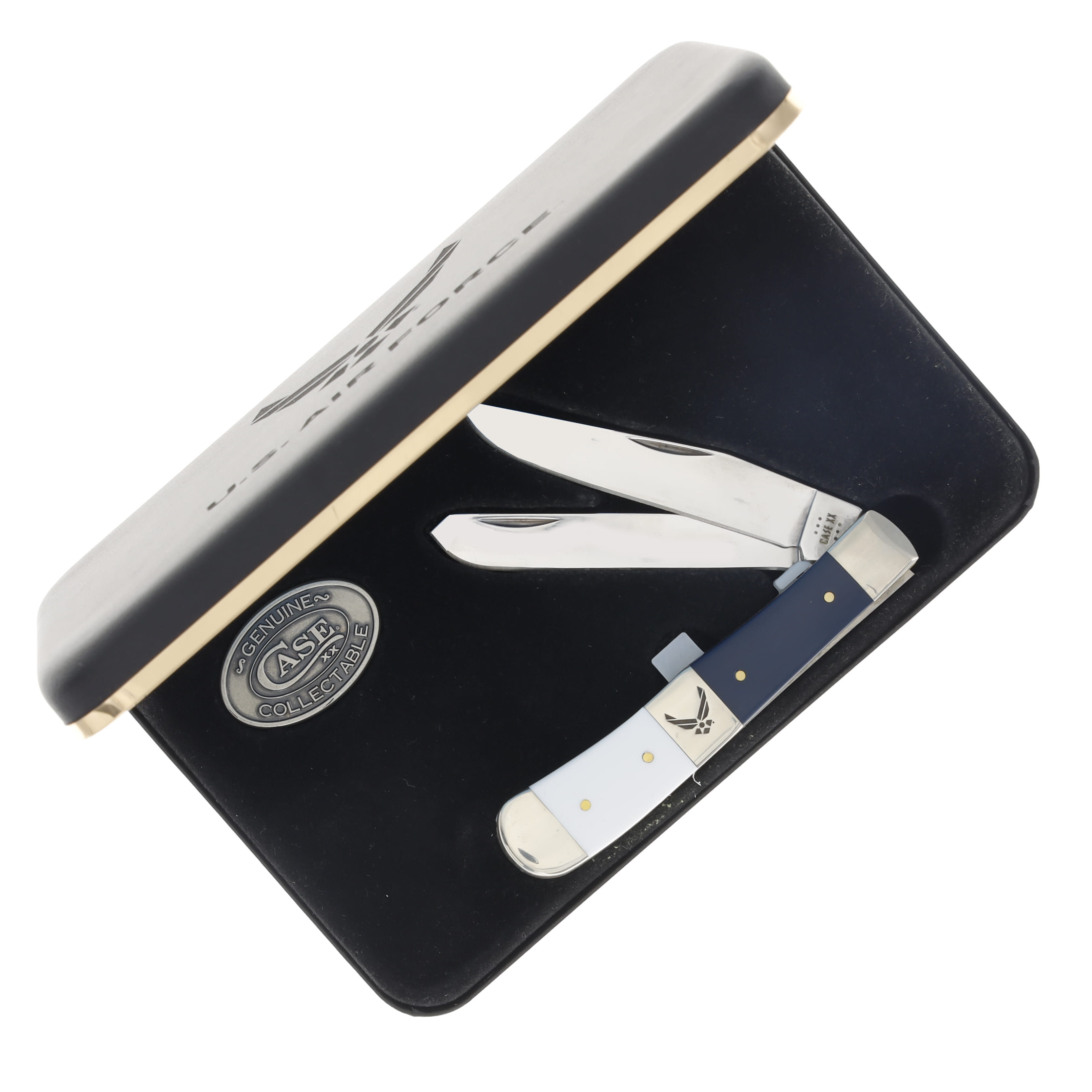 Case XX U.S. Air Force Blue and White Synthetic Center Bolster