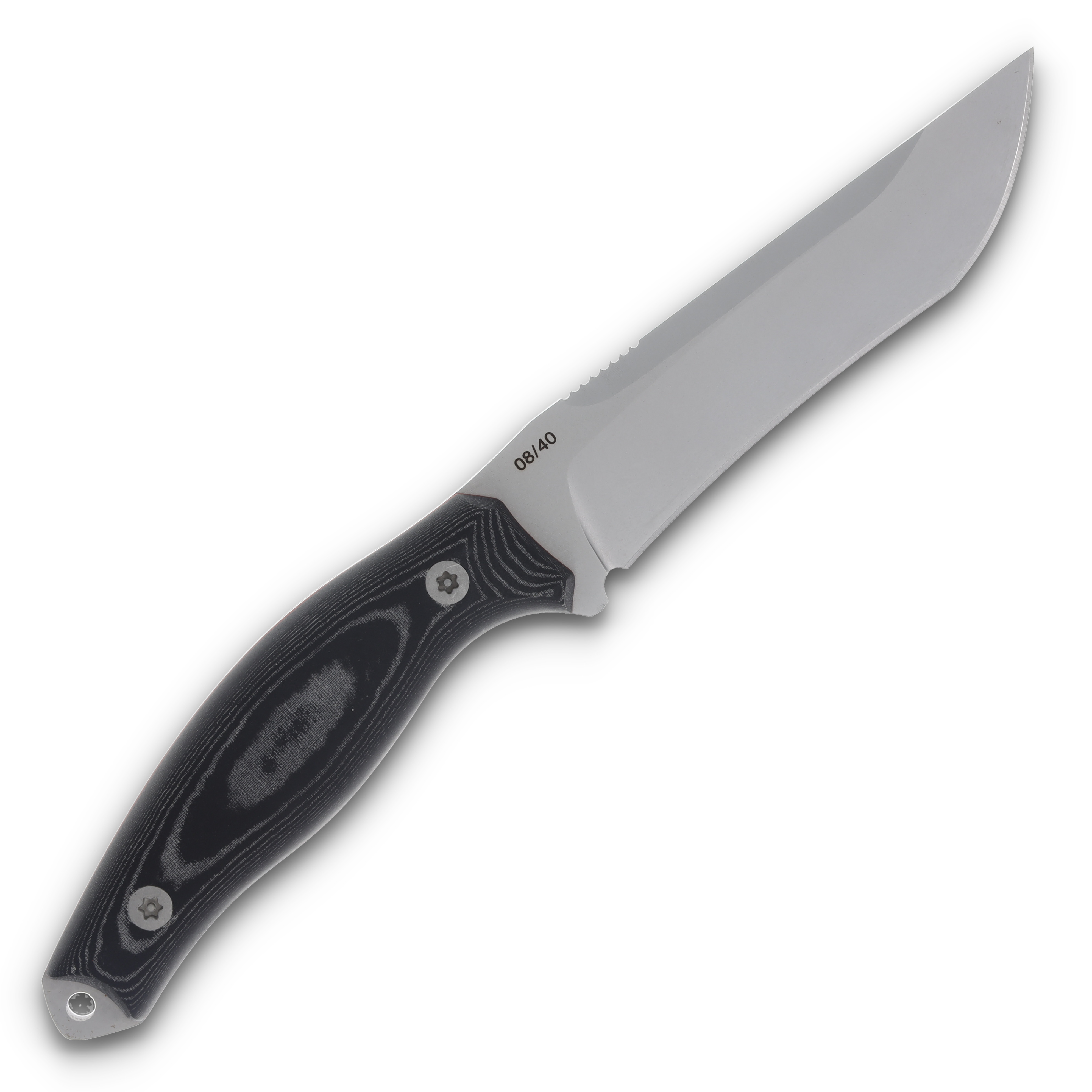 Bastards Knives Reaper Fixed Blade Black Micarta with Red Spacer and Kydex Sheath REAPER-38 View 4