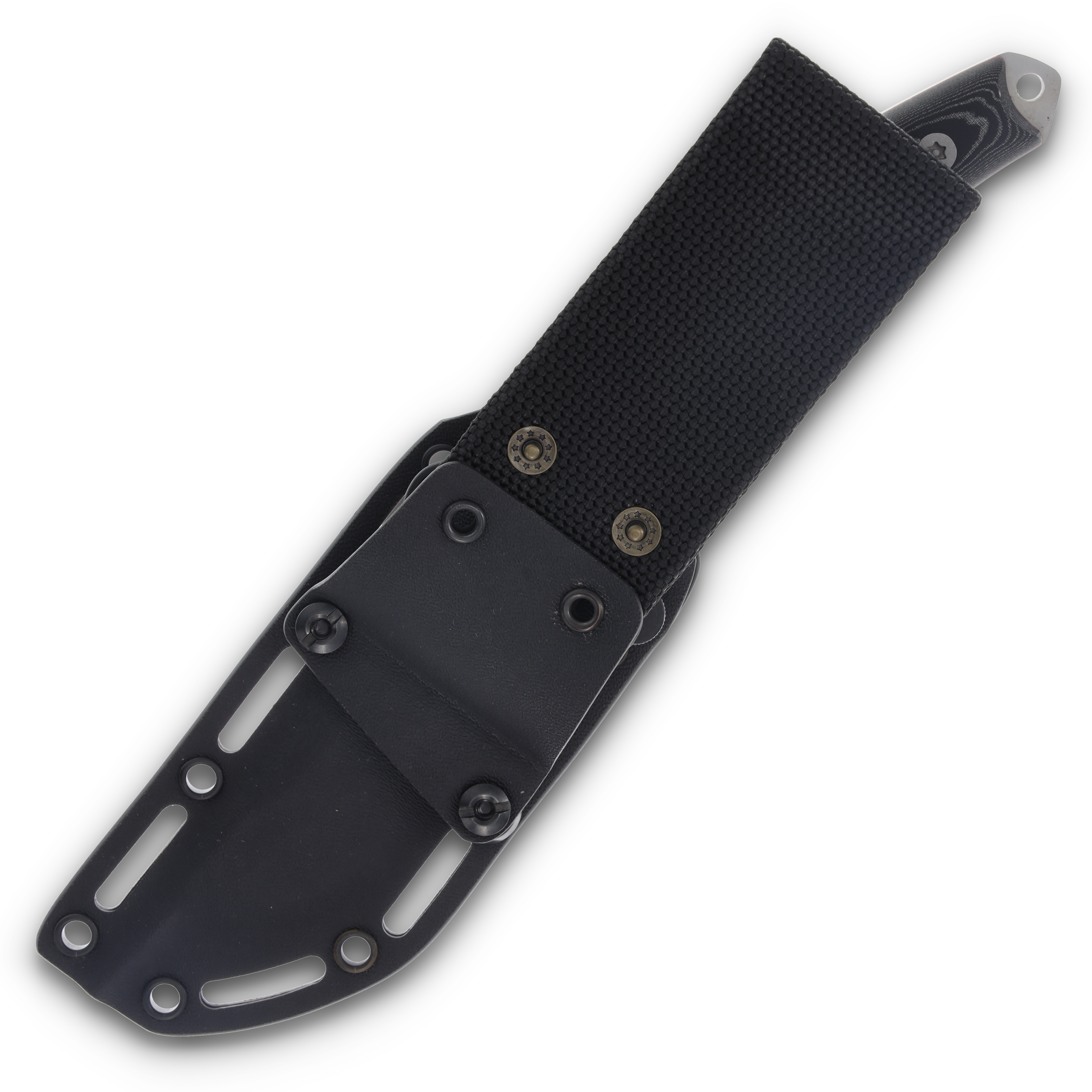 Bastards Knives Reaper Fixed Blade Black Micarta with Red Spacer and Kydex Sheath REAPER-38 View 7