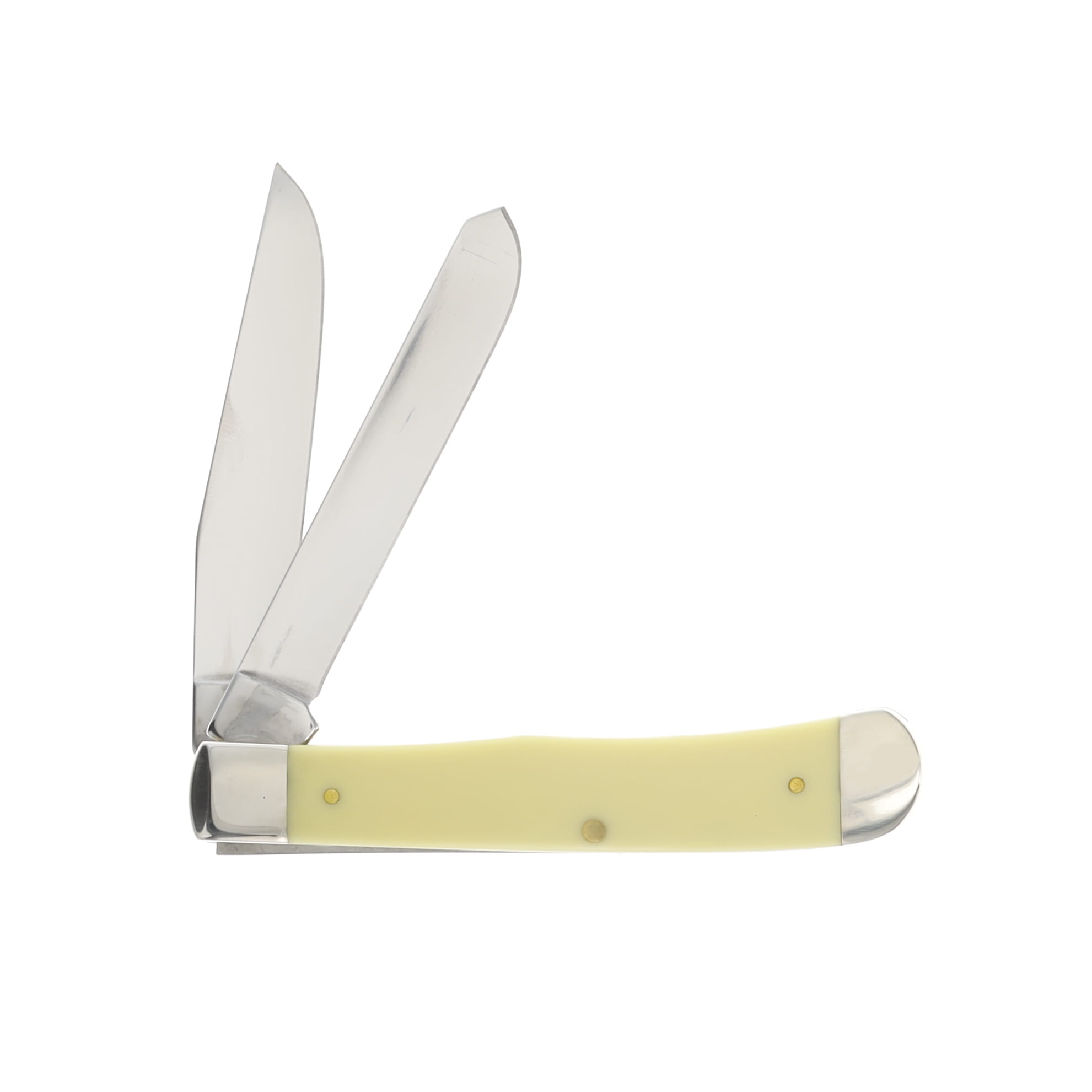 Case US Navy Smooth Yellow Synthetic Trapper Folding Knife CA17728 View 2