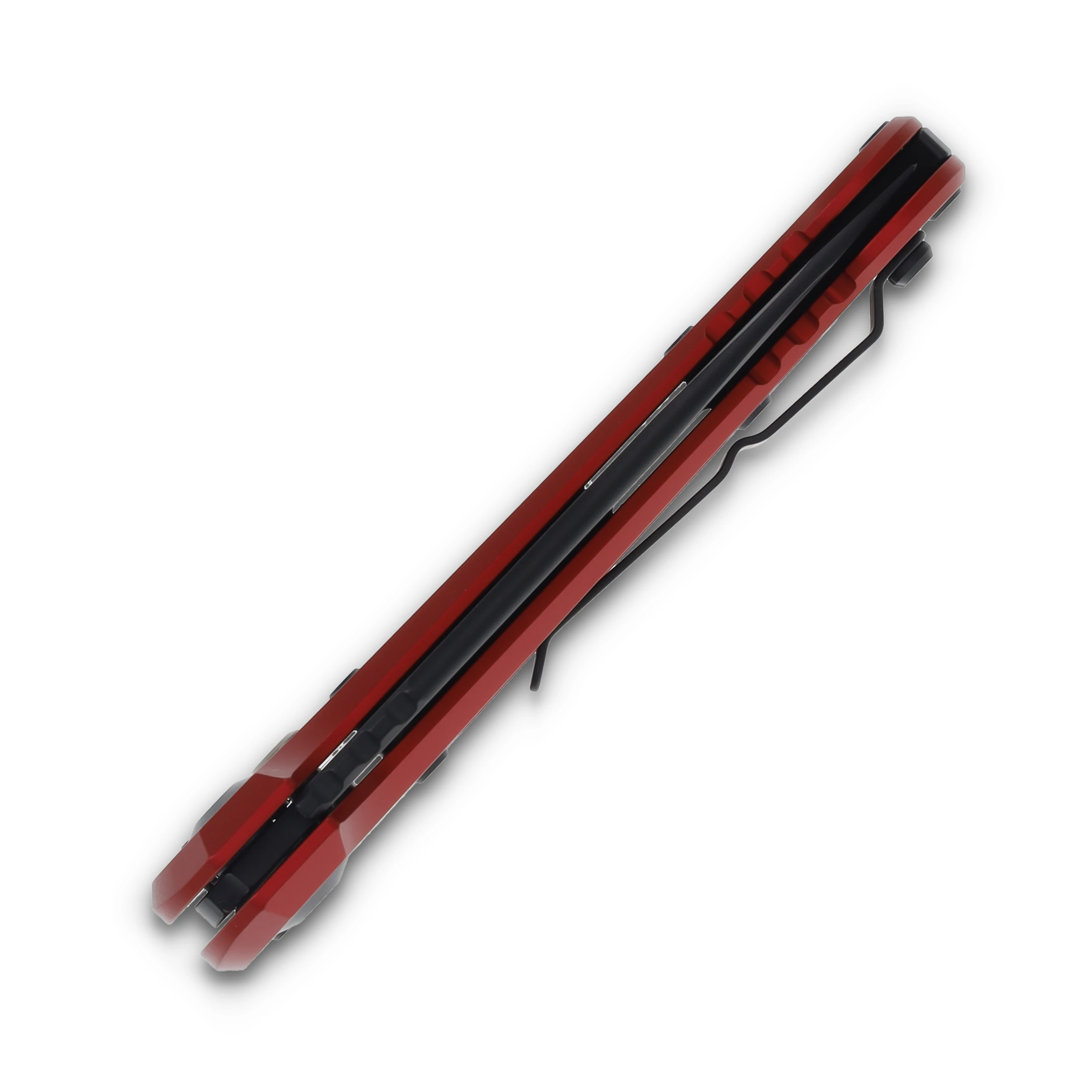 Microtech LUDT Gen III Red Auto Knife 3.5in P/S Black Drop Point Blade AUMT11352RD View 3