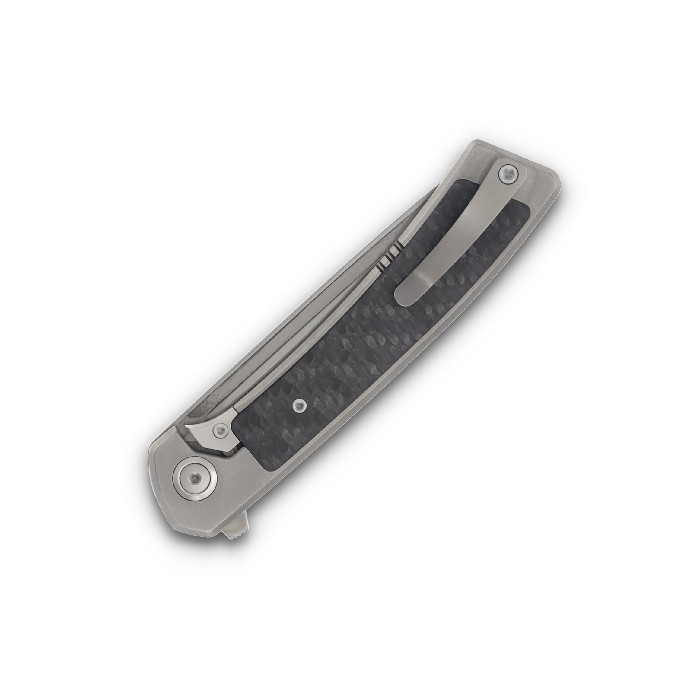 CRKT Q Folding Knife 3.19in Plain Titanium Carbon FIber Inlay CR7074 View 6