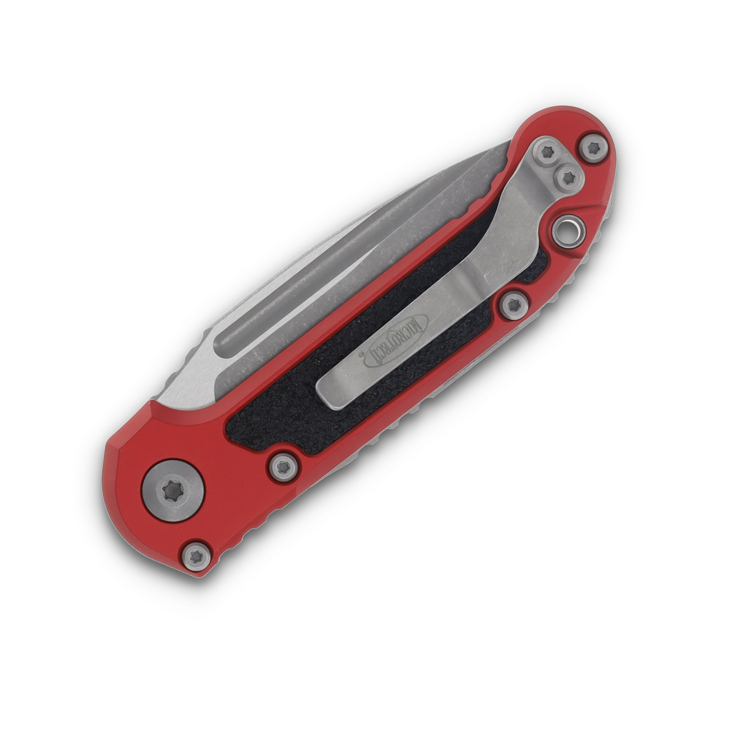 Microtech LUDT Gen III Red Auto Knife 3.5in Apocalyptic Drop Point AUMT113510APRD View 4