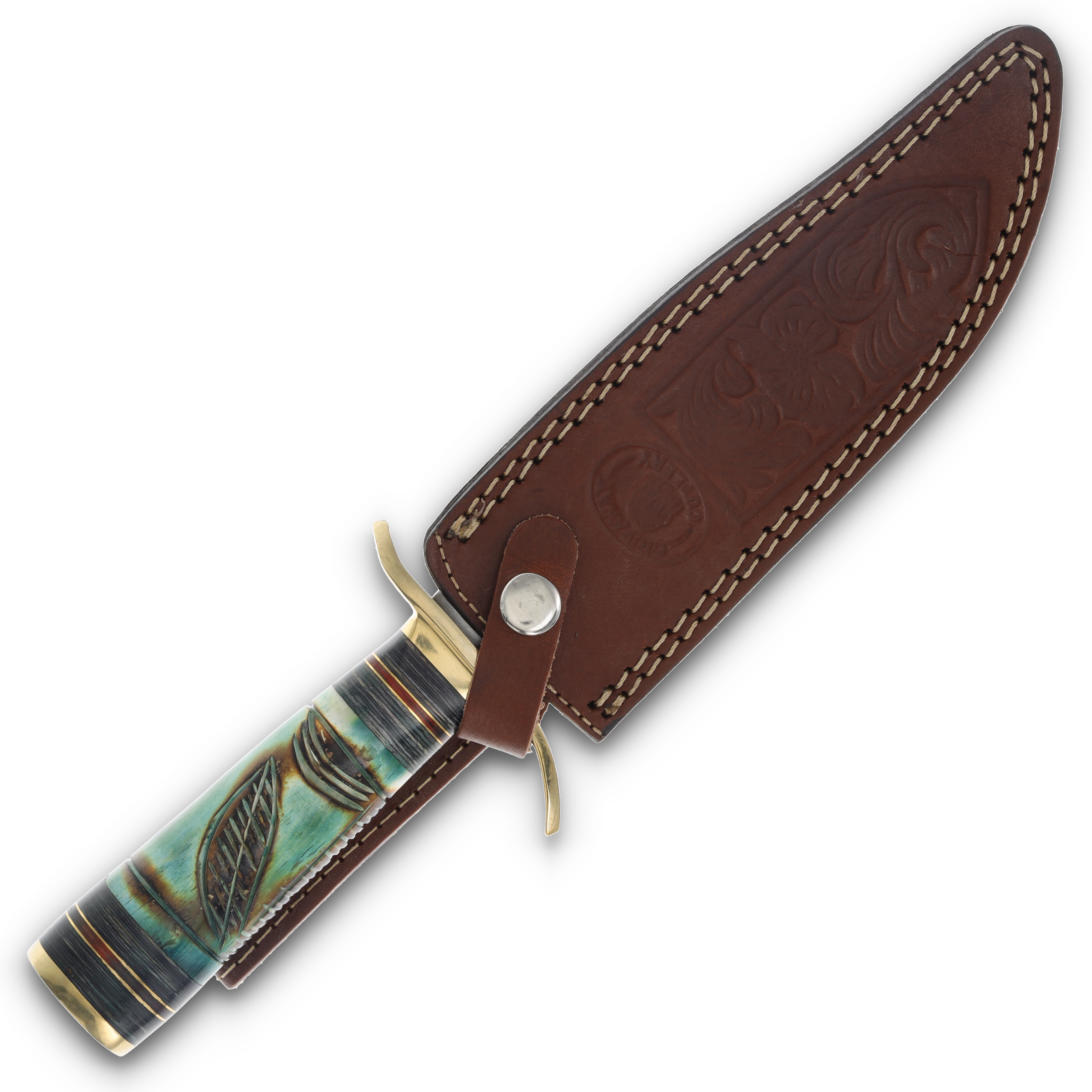 Frost Chipaway Cutlery 12in Flying Crow Green Bone Bowie Fixed Blade FRCW03GB View 5