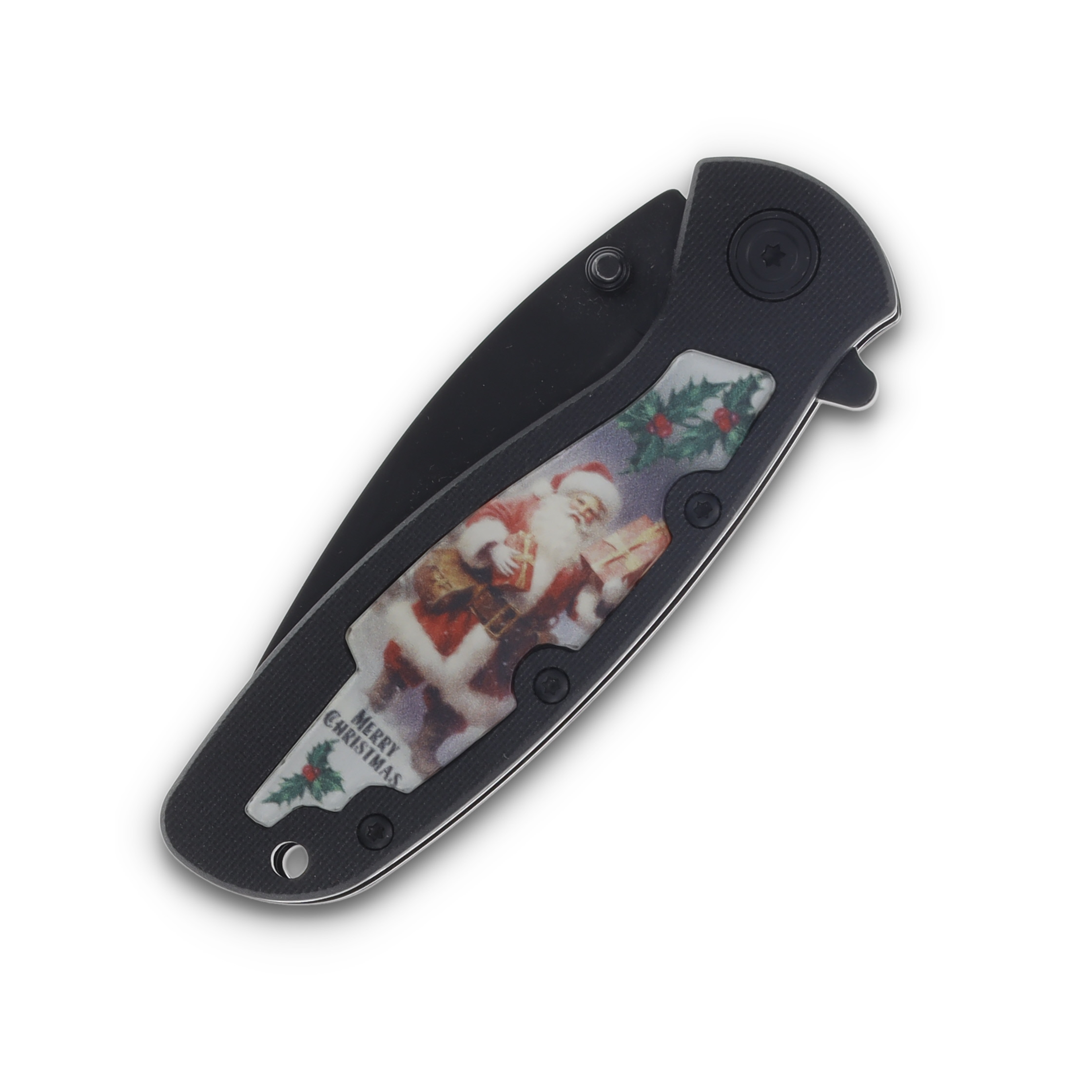 Frost Cutlery Christmas 2024 Santa Claus Linerlock Folding Knife FRCPMC24 View 5