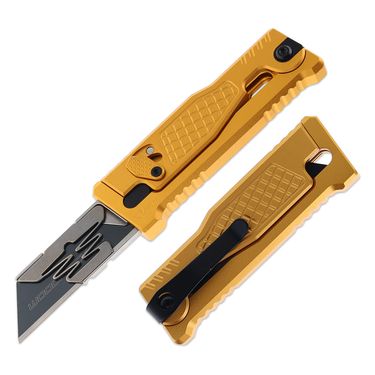 REATE EXO-U Gold Diamond 2.4 Inch Plain Dual Finish Wharncliffe REEXO-U8 View 1