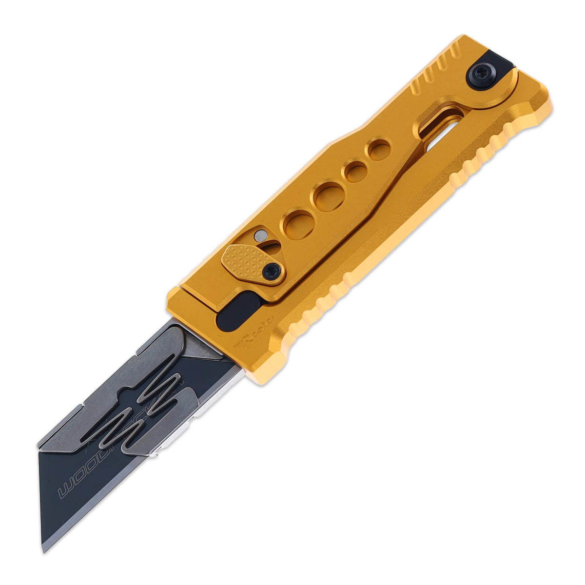 REATE EXO-U Speedhole Gold 2.4 Inch Plain Dual Finish Wharncliffe REEXO-U9 View 2