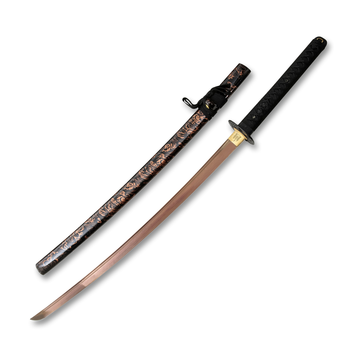 Komoran Tiger Sword Katana Black Cast Metal 11.75