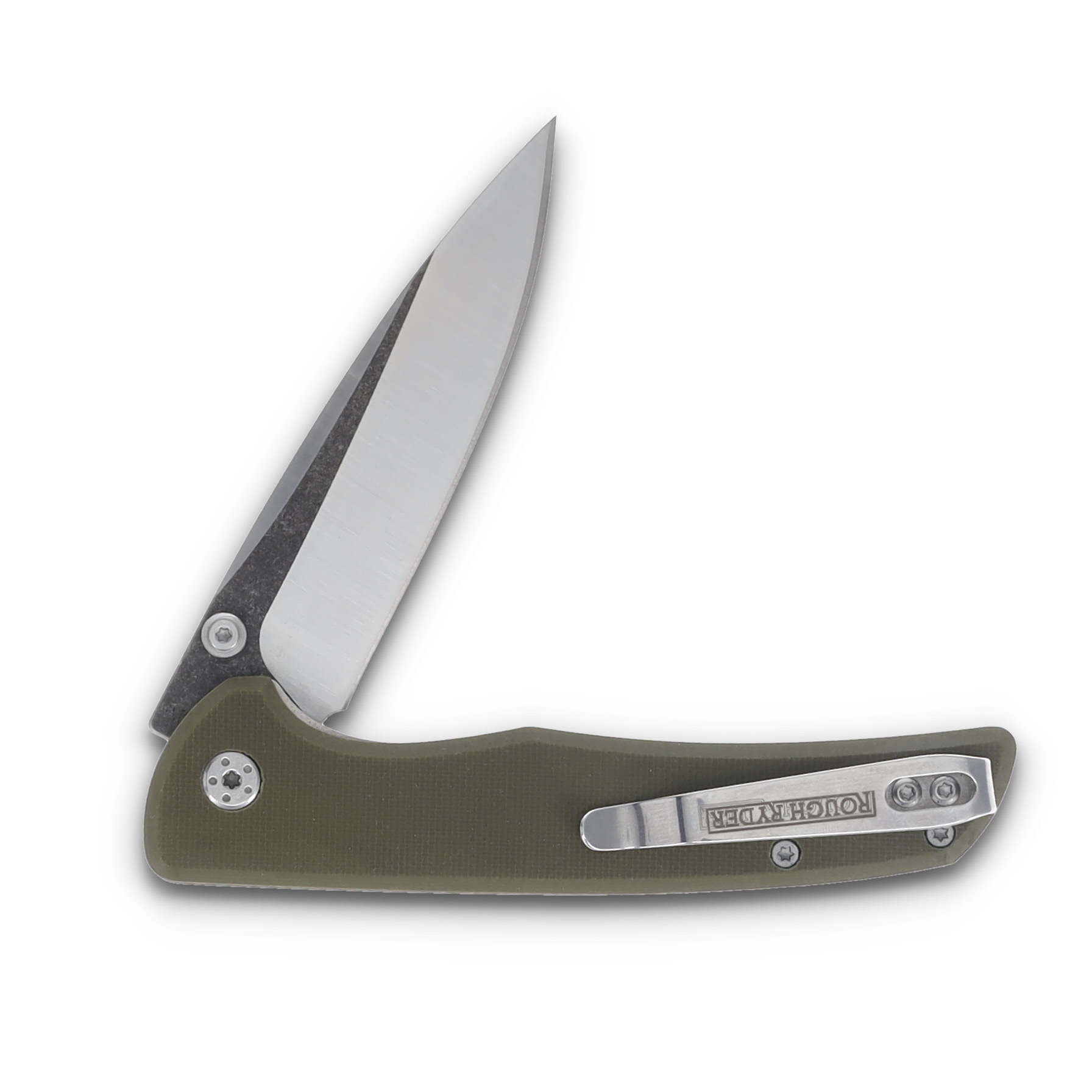 Rough Ryder 1st Infantry Linerlock Folding Knife Green G-10 RR2672 View 4