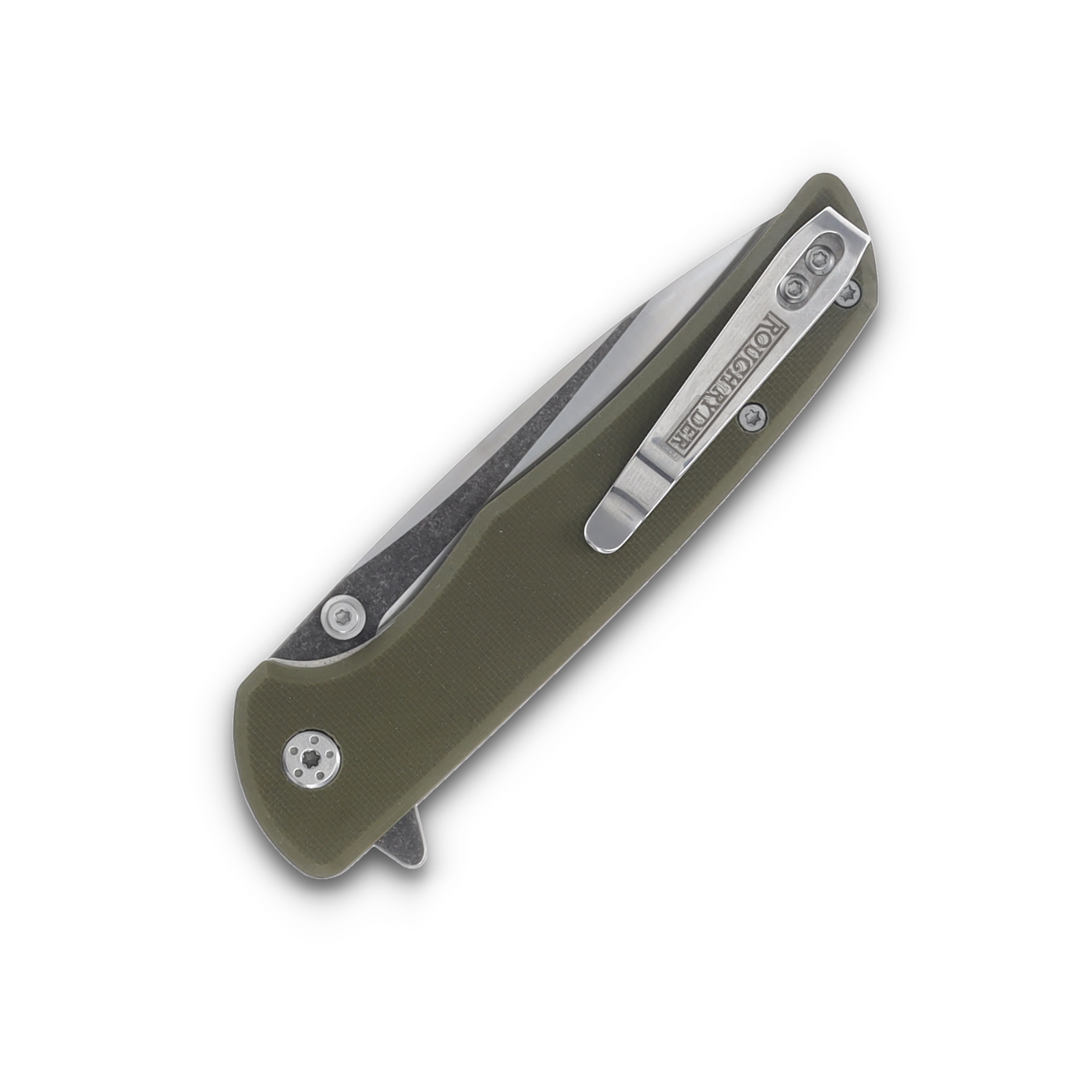 Rough Ryder 1st Infantry Linerlock Folding Knife Green G-10 RR2672 View 6