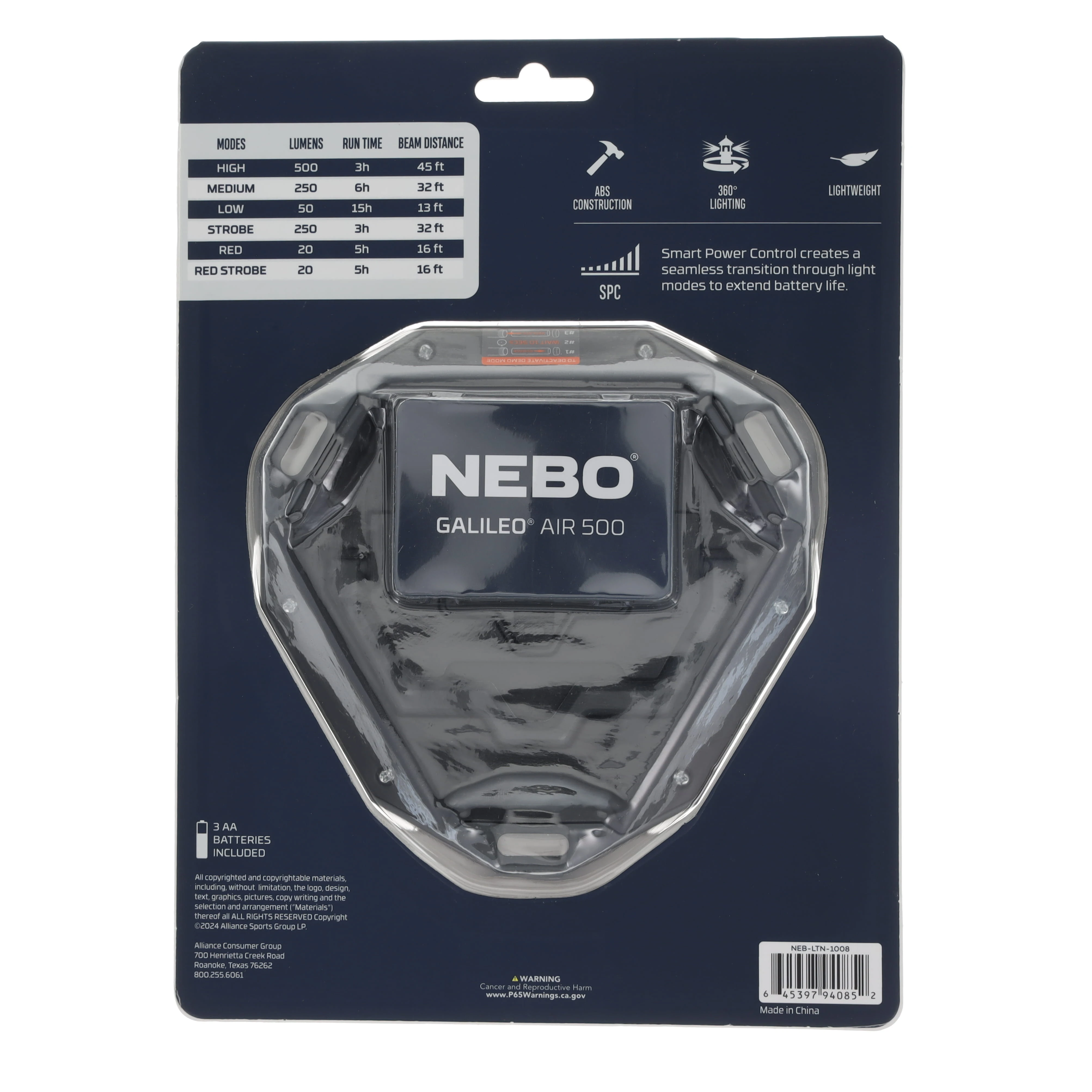 NEBO Galileo Air Collapsible Lantern 500 Lumens 6 Settings NEB-LTN-1008 View 6