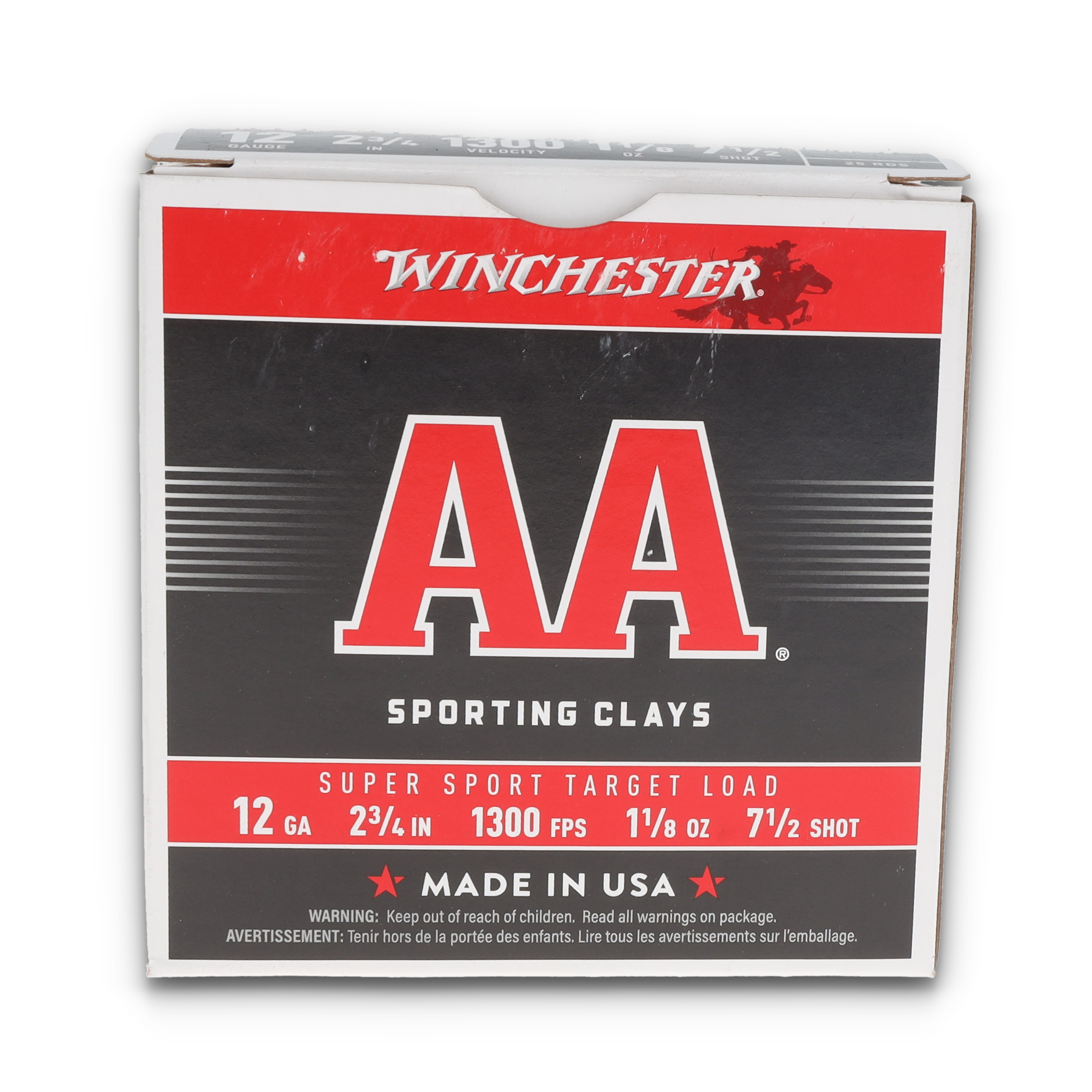 Winchester AA Super Sport 12 Ga 2-3/4in  #7.5 Shot 1-1/8 oz Ammo 25 Rd AASC127 View 6