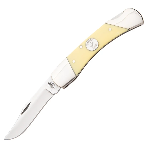 Bear & Son 4th Generation Yellow Delrin Medium Lockback BRC305 View 1