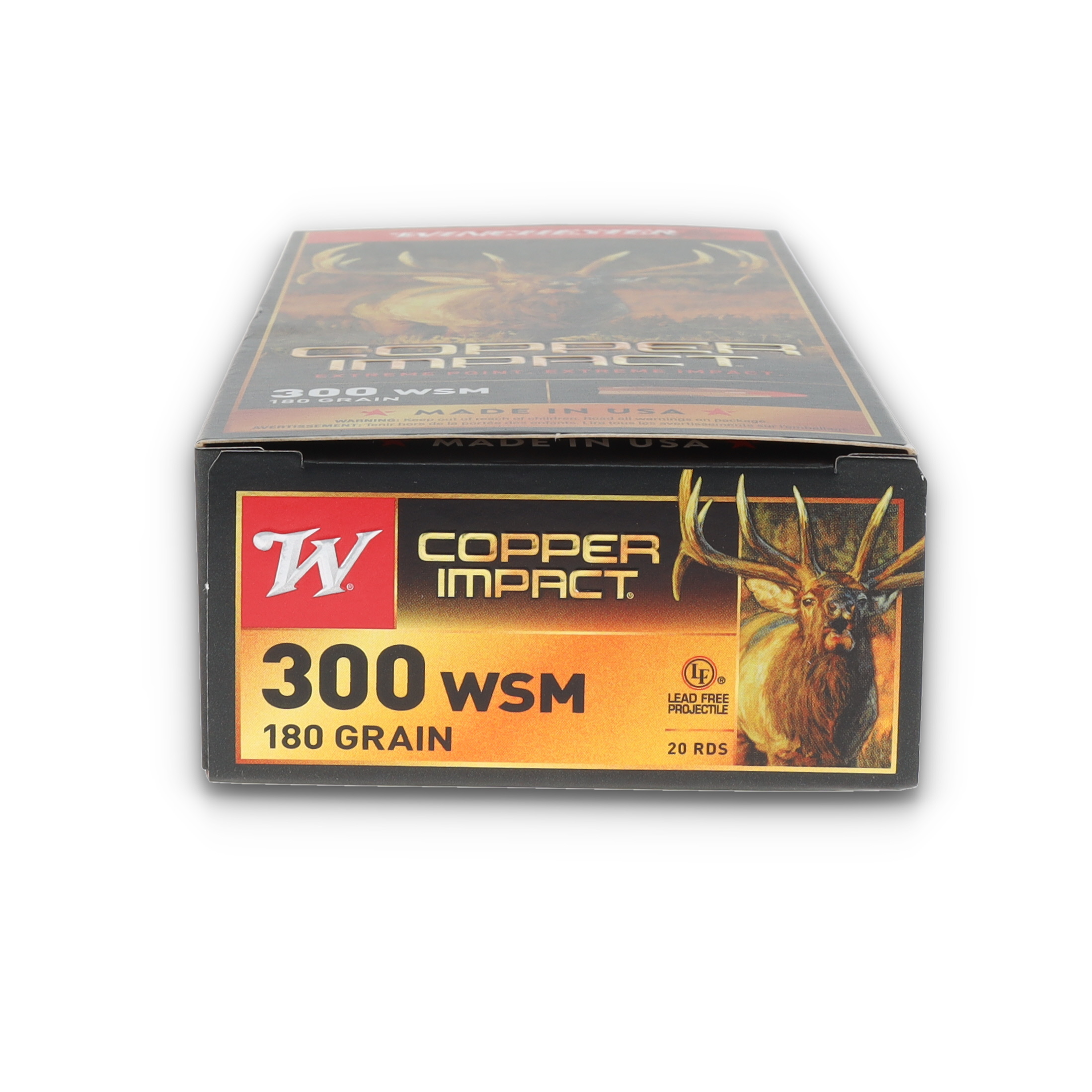 Winchester Copper Impact .300 WSM 180gr Extreme Point Lead-Free 20rd Box X300SCLF2 View 7