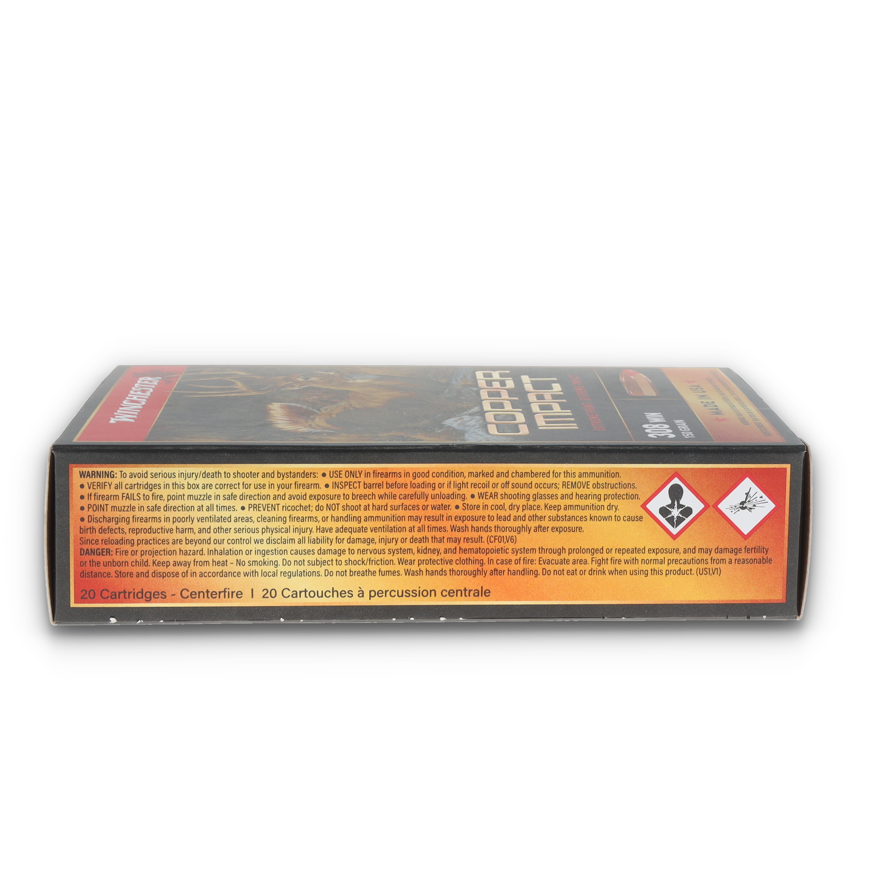 Winchester Copper Impact .308 Win 150gr CEP Lead-Free Ammo 20Rd X308CLF View 8