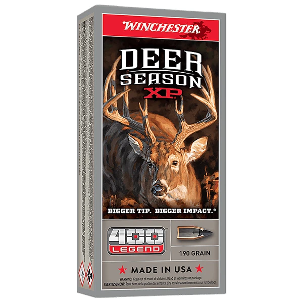 Winchester Deer Season XP 400 Legend Rifle Ammunition 20 Rounds Brass Centerfire 190 Grain XP X400DS View 1