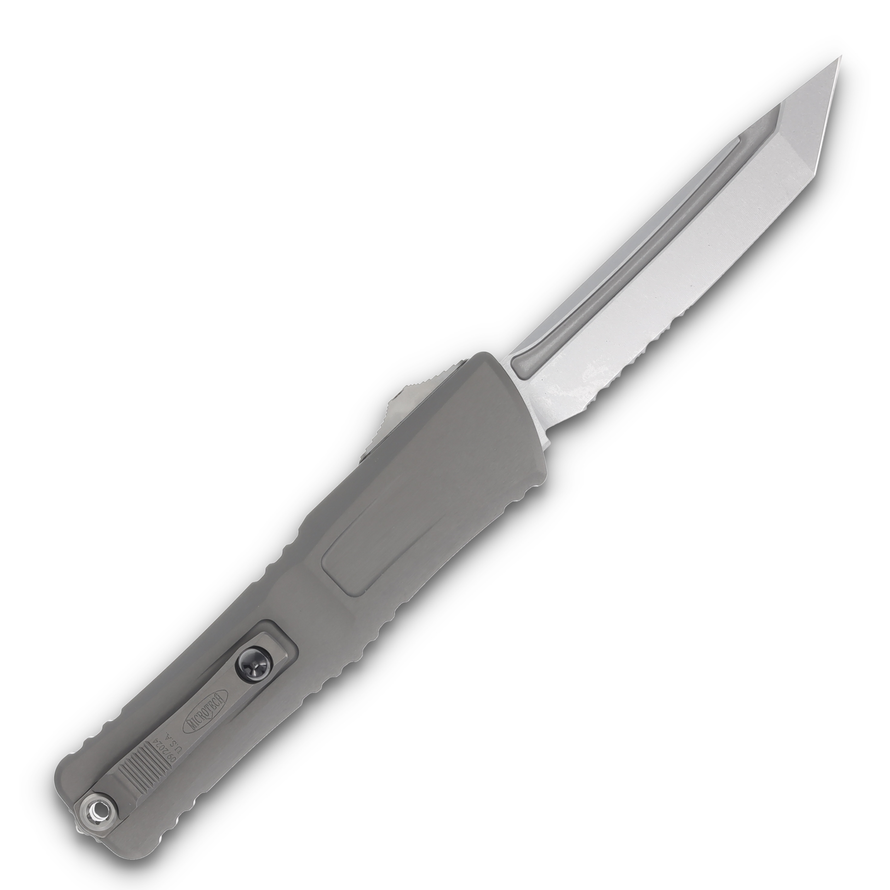 Microtech Combat Troodon T/E Gen III Natural Clear P/S Stonewash Tanto AUMT114411NC View 2