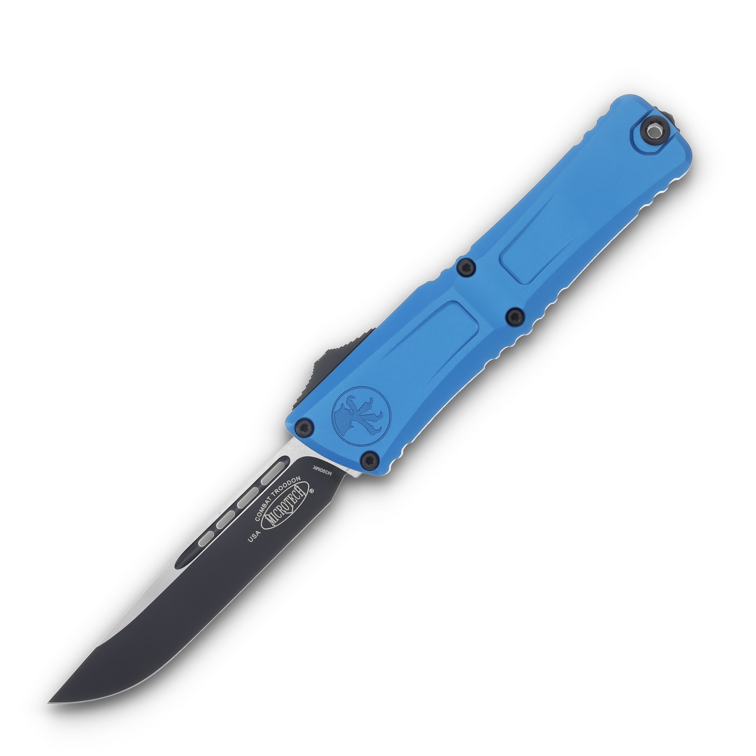 Microtech Combat Troodon Gen III OTF Automatic 4in Plain Blue AUMT11431BL View 1