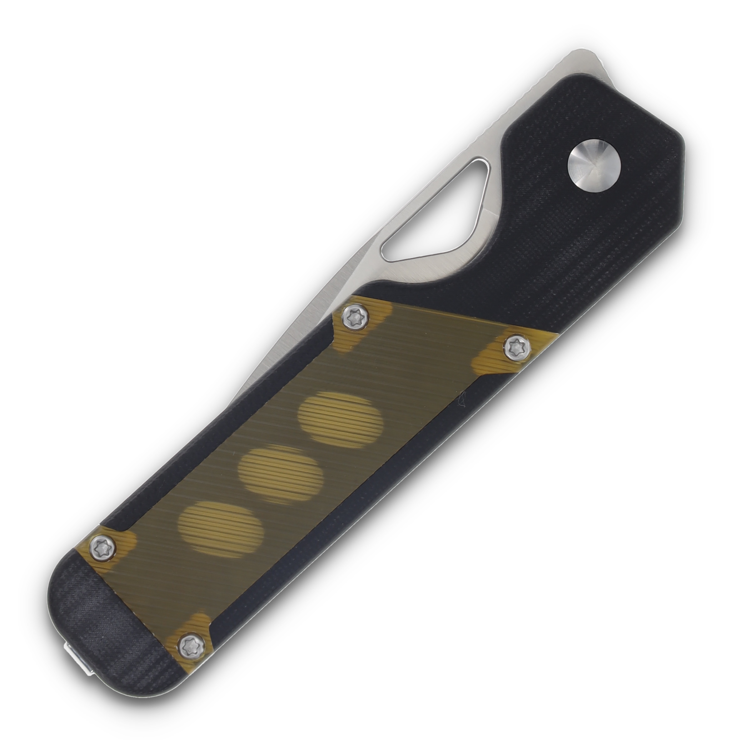 Kizer Militaw OD Green and Black 3.36 Inch Plain Satin Drop Point V3634C1 View 5