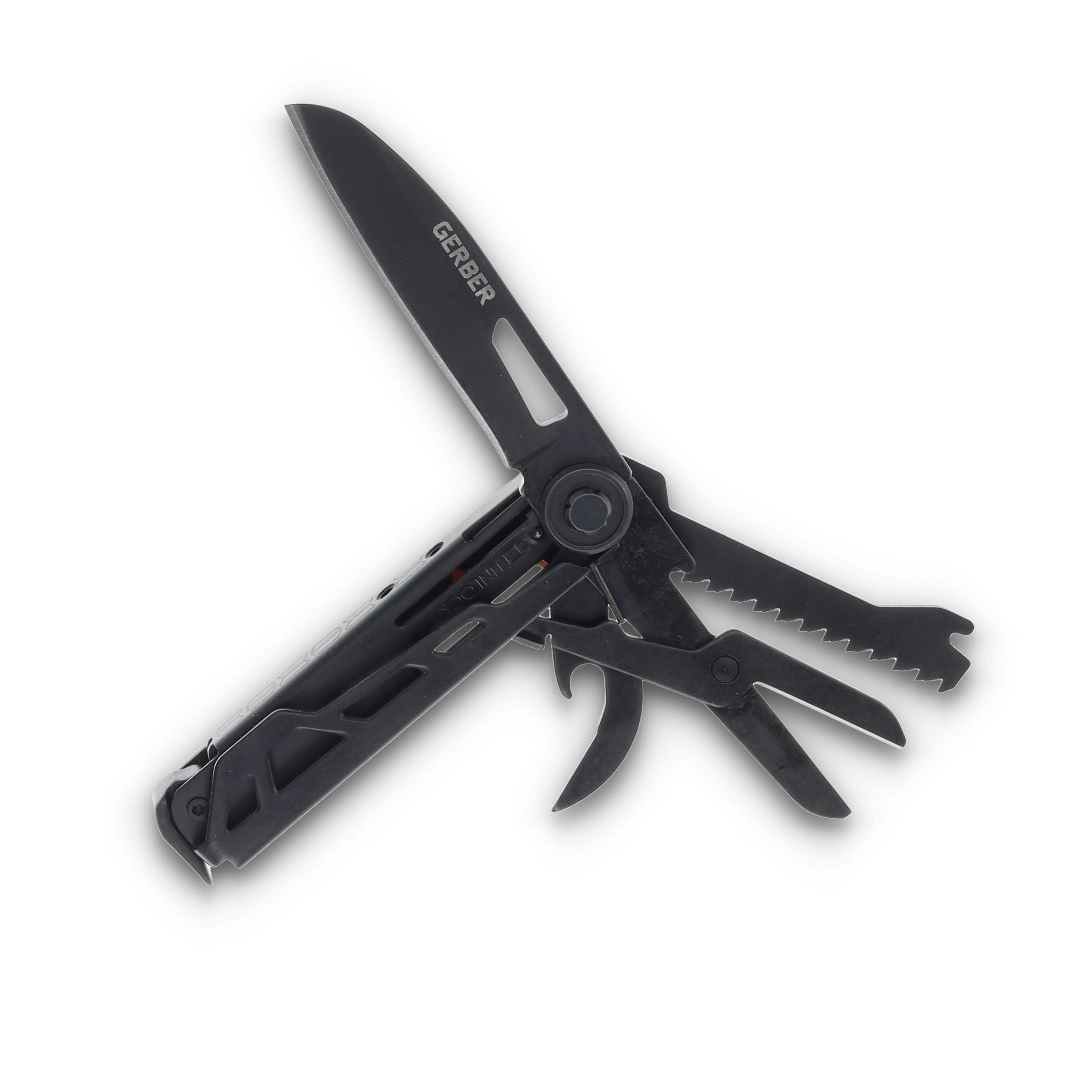 Gerber Armbar Scout Multitool Black S/S Orange Aluminum 2.5” Blk Sheepsfoot G1064393 View 2