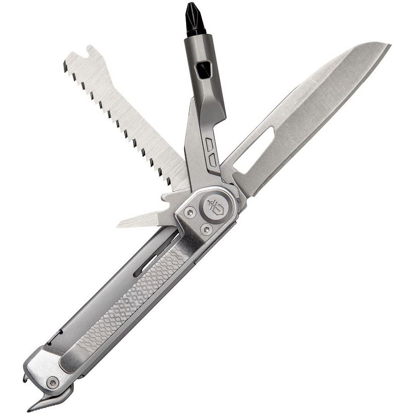 Gerber Armbar Trade 8-Function Multitool Aluminum Satin Sheepsfoot & Saw G1064413 View 1