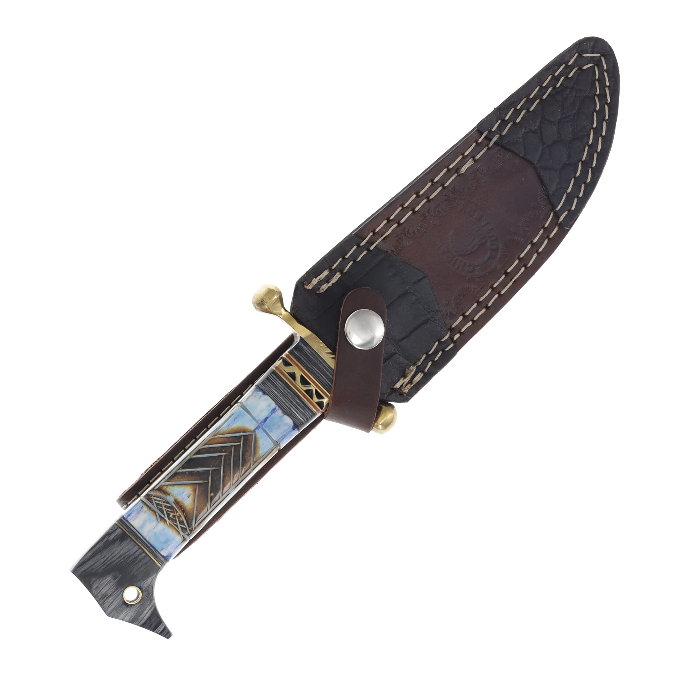 Frost Chipaway Classic 10" Fixed Blade Black Feather Genuine Bone Handle FRCW695BL10 View 4
