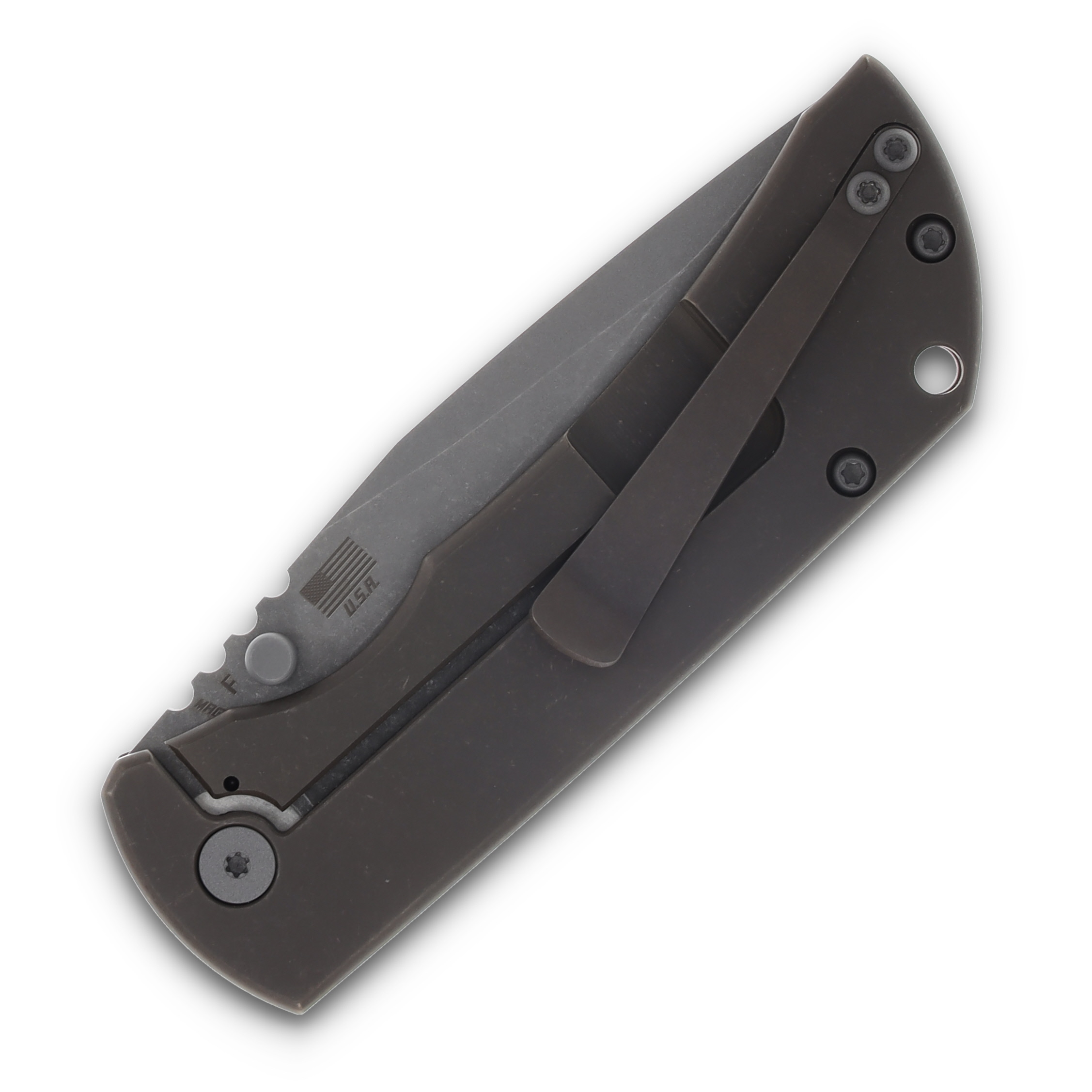 McNee's Custom Knives MAC2 Folding Knife 3.5in Atomic Green Micarta MCNPMMAC235GFAGMI View 6