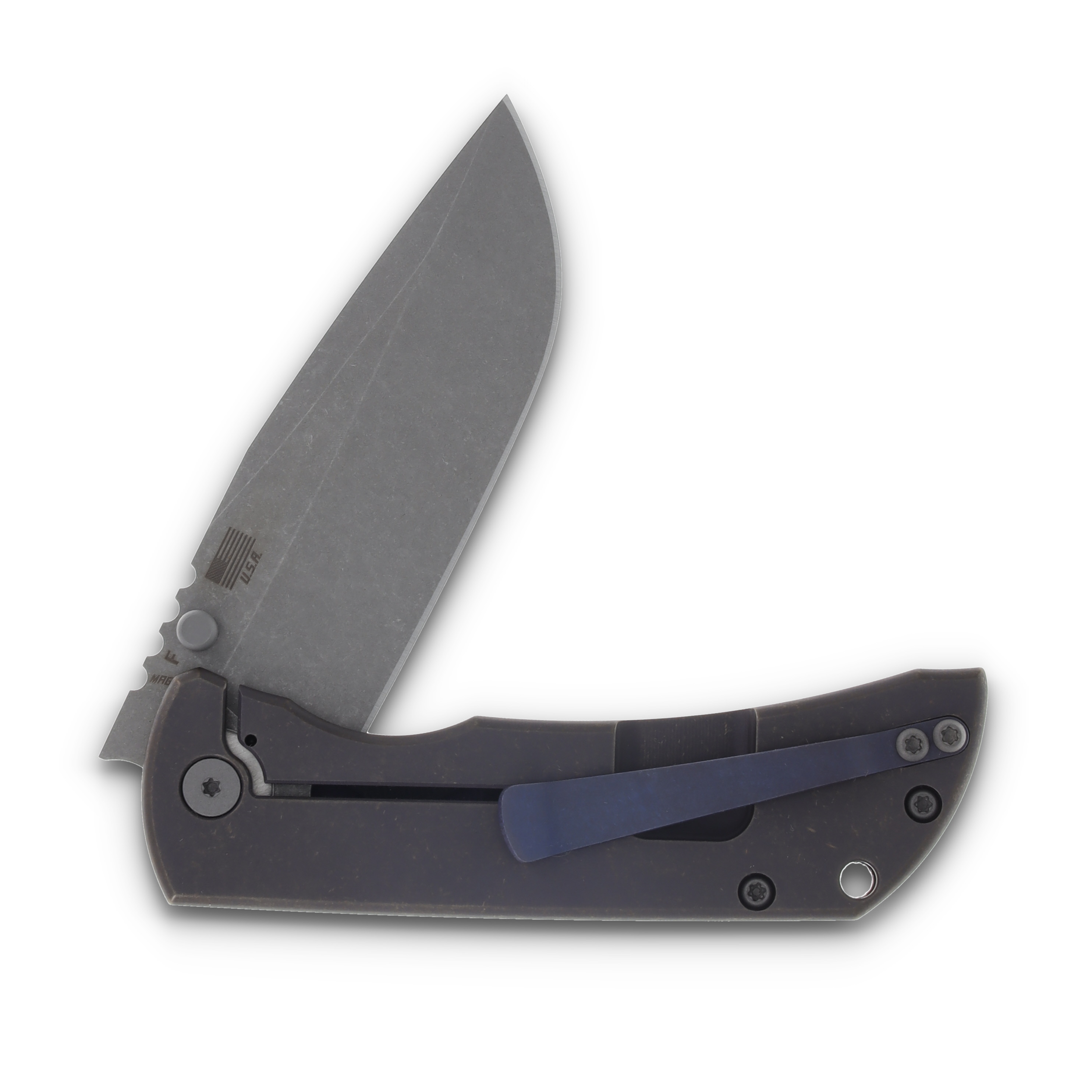McNees Custom Knives MAC2 3.5 Folding Knife Atomic Bronze Purple Black G10 MCNPMMAC235GFAPRBZPRBKG View 4