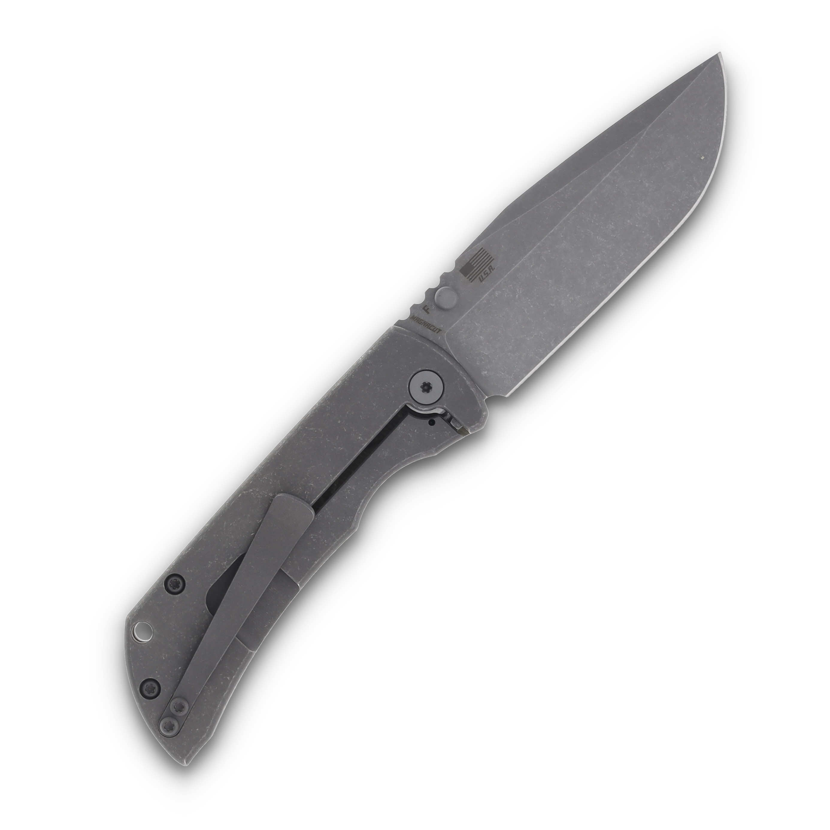 McNees Custom Knives MAC2 Folding Knife 3.5 Atomic Green Micarta MCNPMMAC235GFAGM View 2