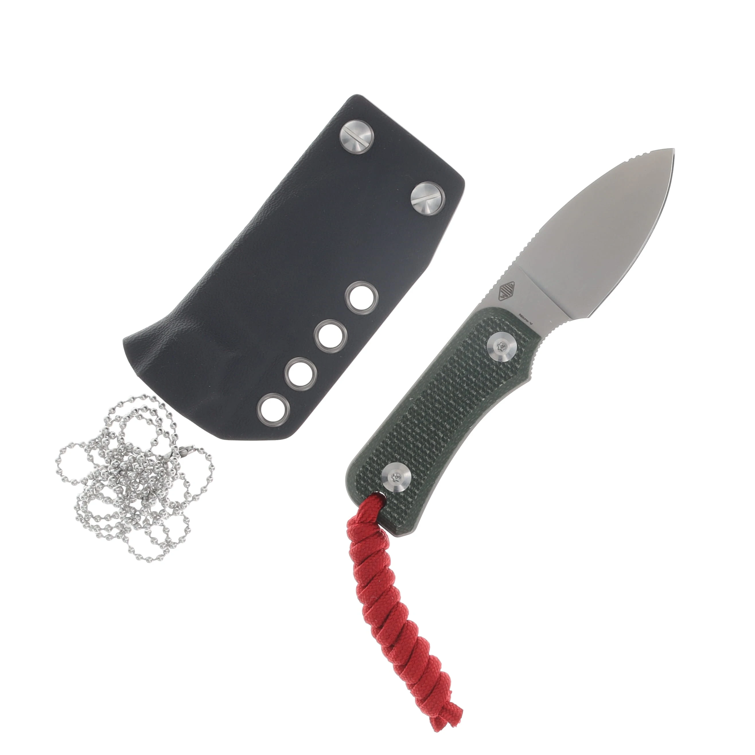 CIVIVI Baby Banter Fixed Blade Knife Stonewash Nitro-V/Green Canvas Micarta with Kydex Sheath C23045-2 View 1