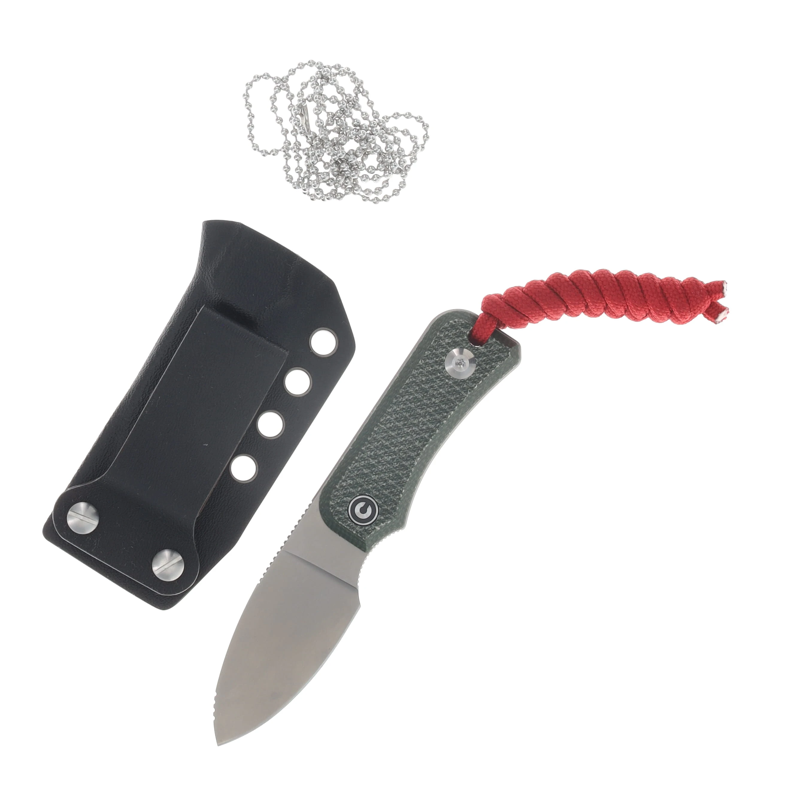 CIVIVI Baby Banter Fixed Blade Knife Stonewash Nitro-V/Green Canvas Micarta with Kydex Sheath C23045-2 View 2