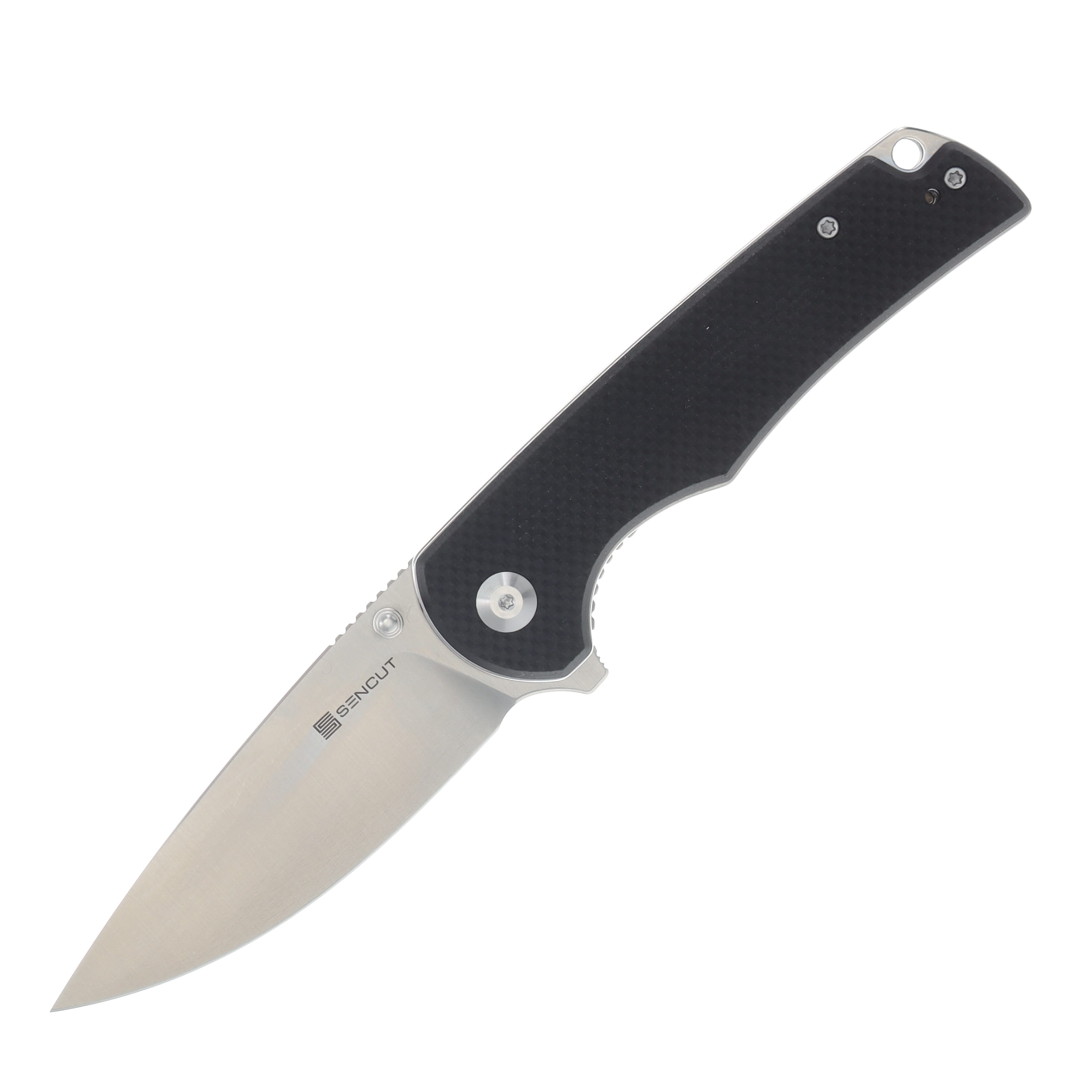 SENCUT Praktisk Folding Knife 3.59 Inch Plain Satin Drop Point S24019-1 View 1