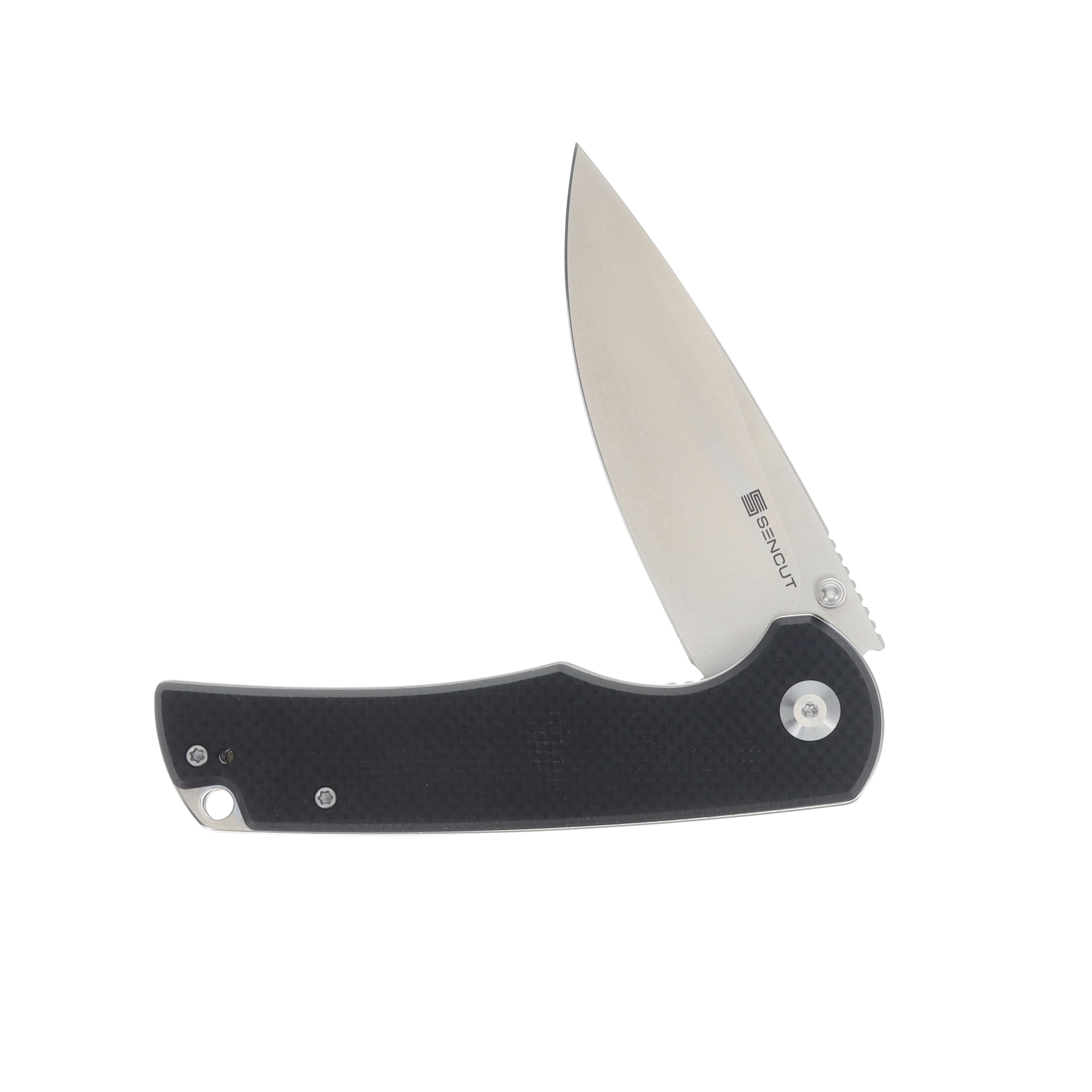 SENCUT Praktisk Folding Knife 3.59 Inch Plain Satin Drop Point S24019-1 View 3