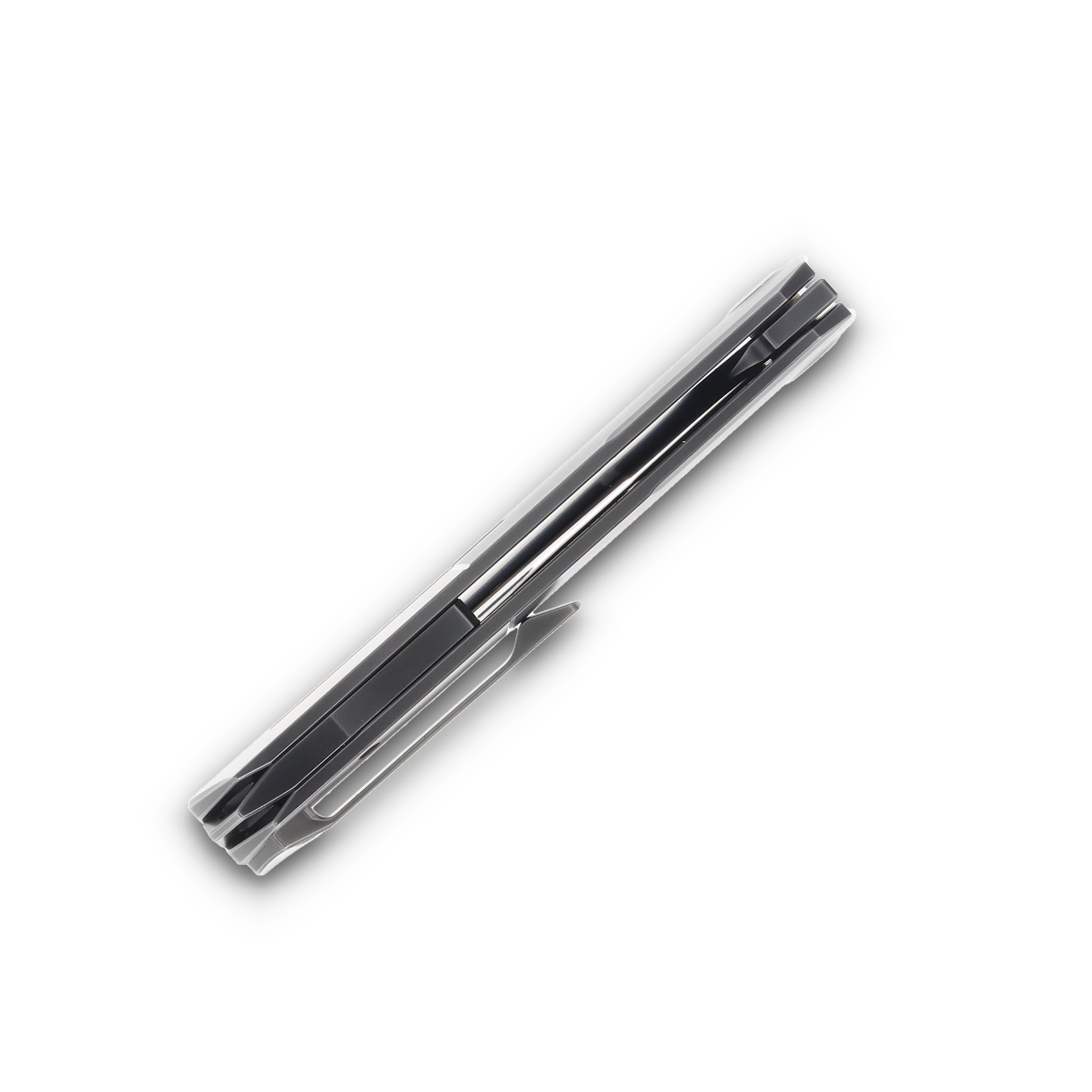 We Knife Co Sine Wave Folding Knife 3.98in Plain Polished Grey Titanium WE23069B-3 View 8