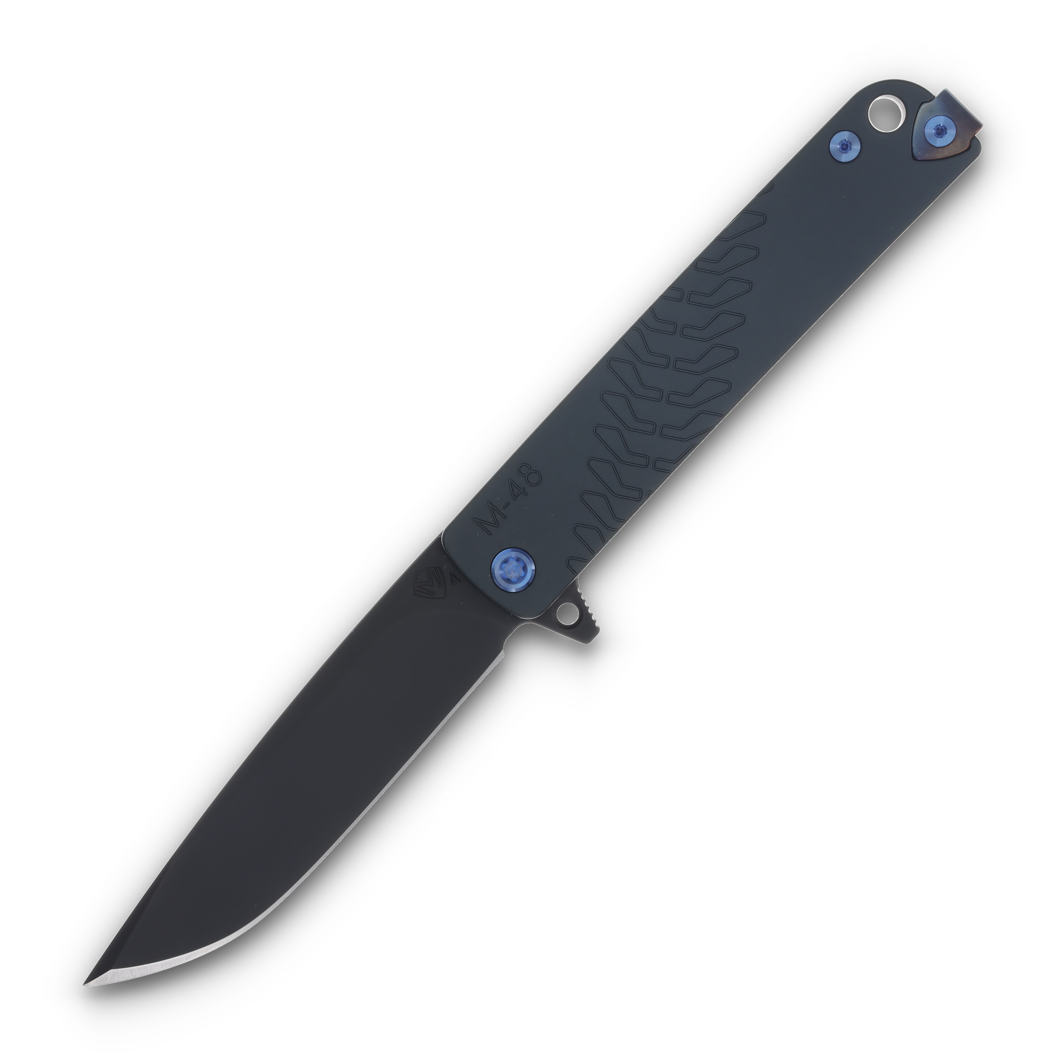 Medford M-48 Folding Knife DLC S45VN/Blue Handles/Blue Hardware MK2124PQ-44PV-T2C2-Q4 View 1