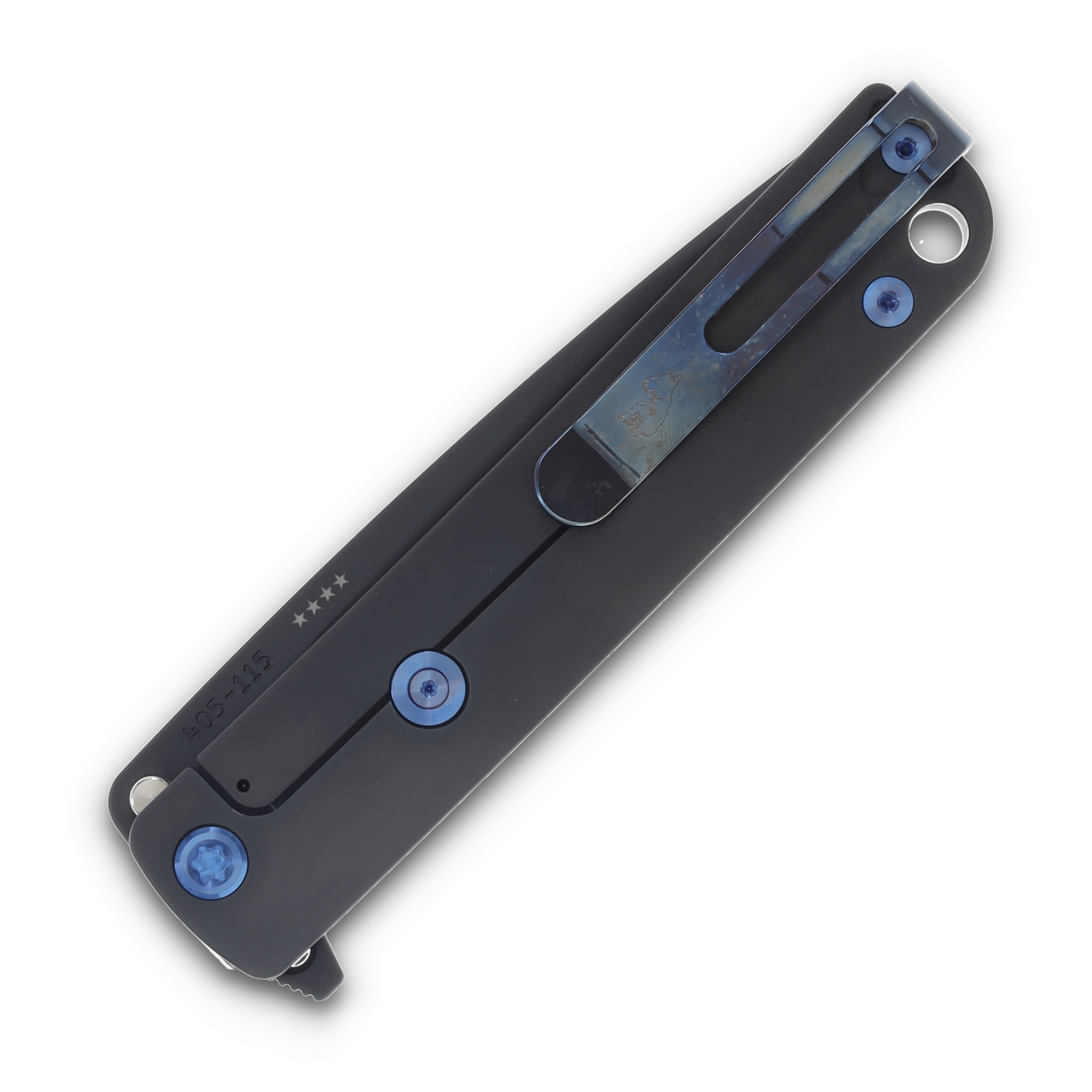 Medford M-48 Folding Knife DLC S45VN/Blue Handles/Blue Hardware MK2124PQ-44PV-T2C2-Q4 View 4