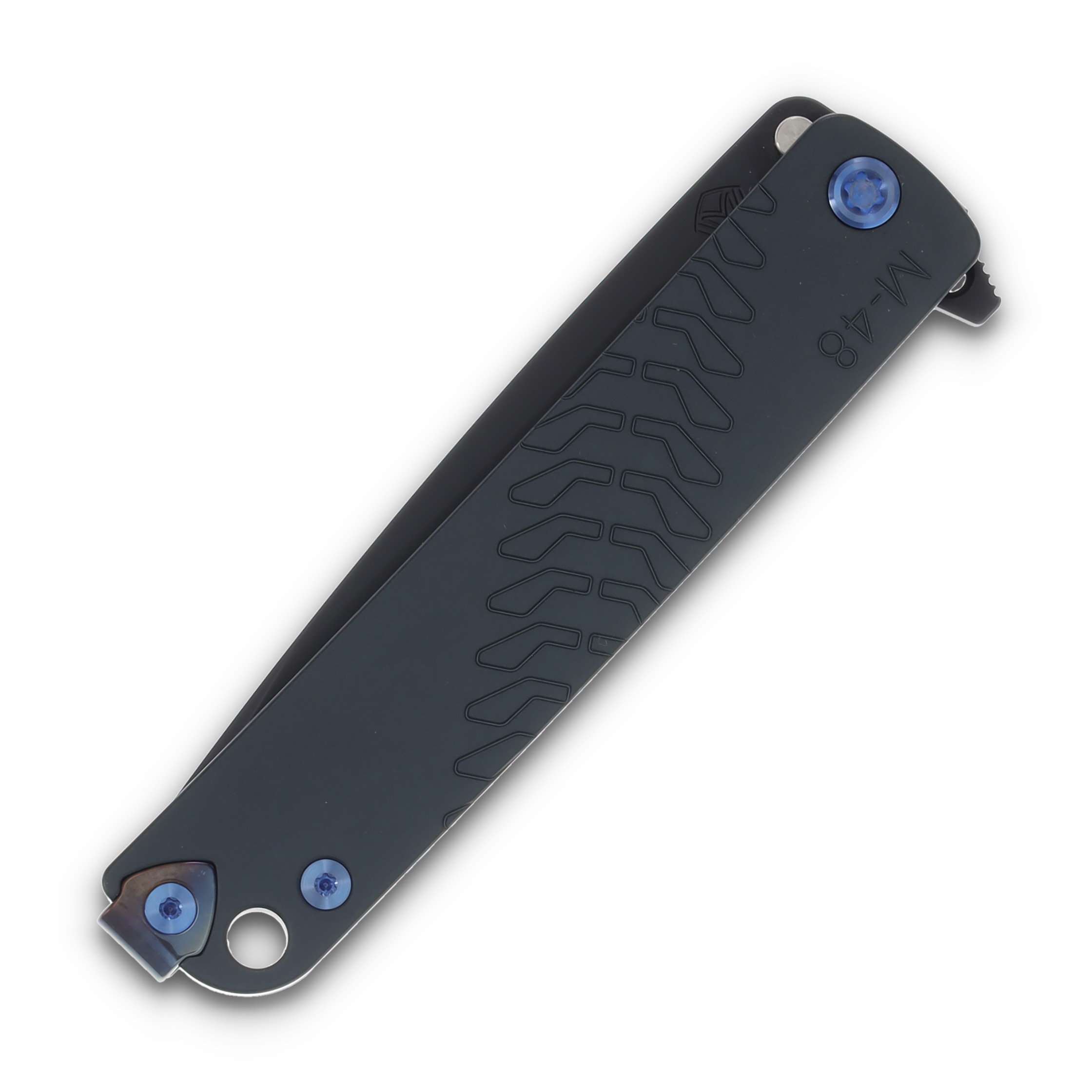 Medford M-48 Folding Knife DLC S45VN/Blue Handles/Blue Hardware MK2124PQ-44PV-T2C2-Q4 View 3