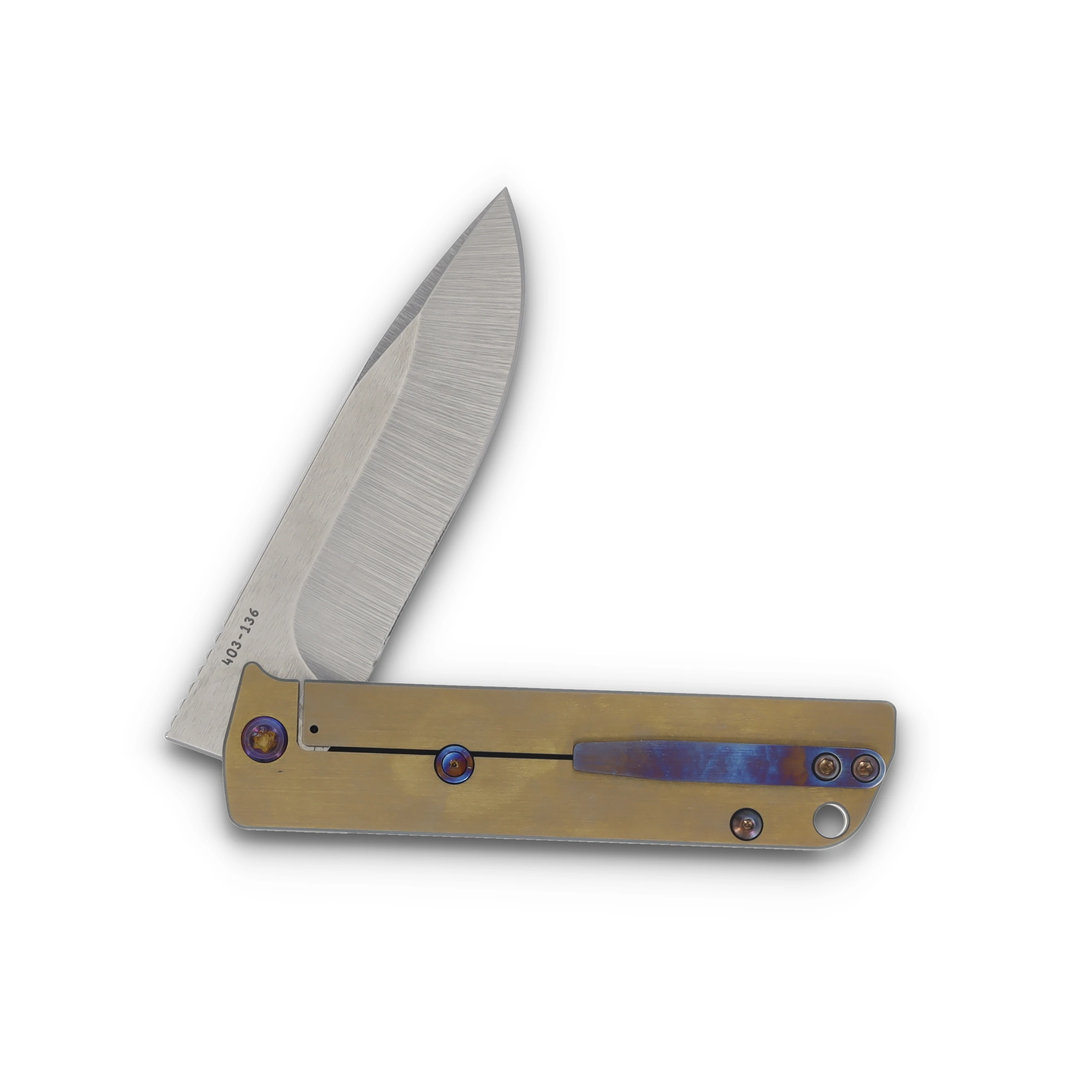 Medford The Antik Folding Knife Tumbled S45VN/Cement with Bronzed Flats/Flamed Hardware MK2144TD-36A1-TFCF-BN View 4