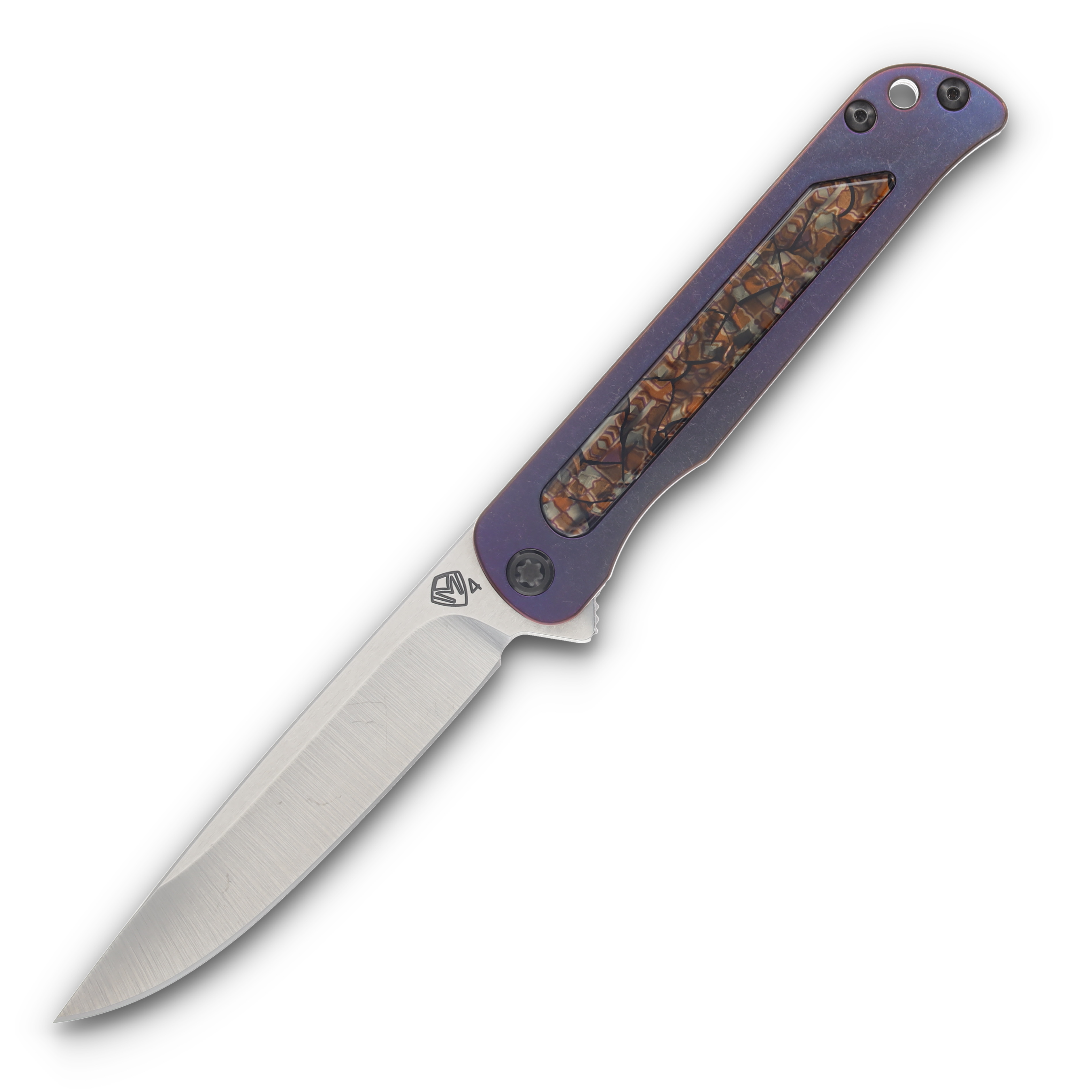 Medford T-Bone Folding Knife Tumbled S45VN/Bronze Violet Safari/DLC Hardware MK2154TD-36A1-TPCP-Q4-VI View 1