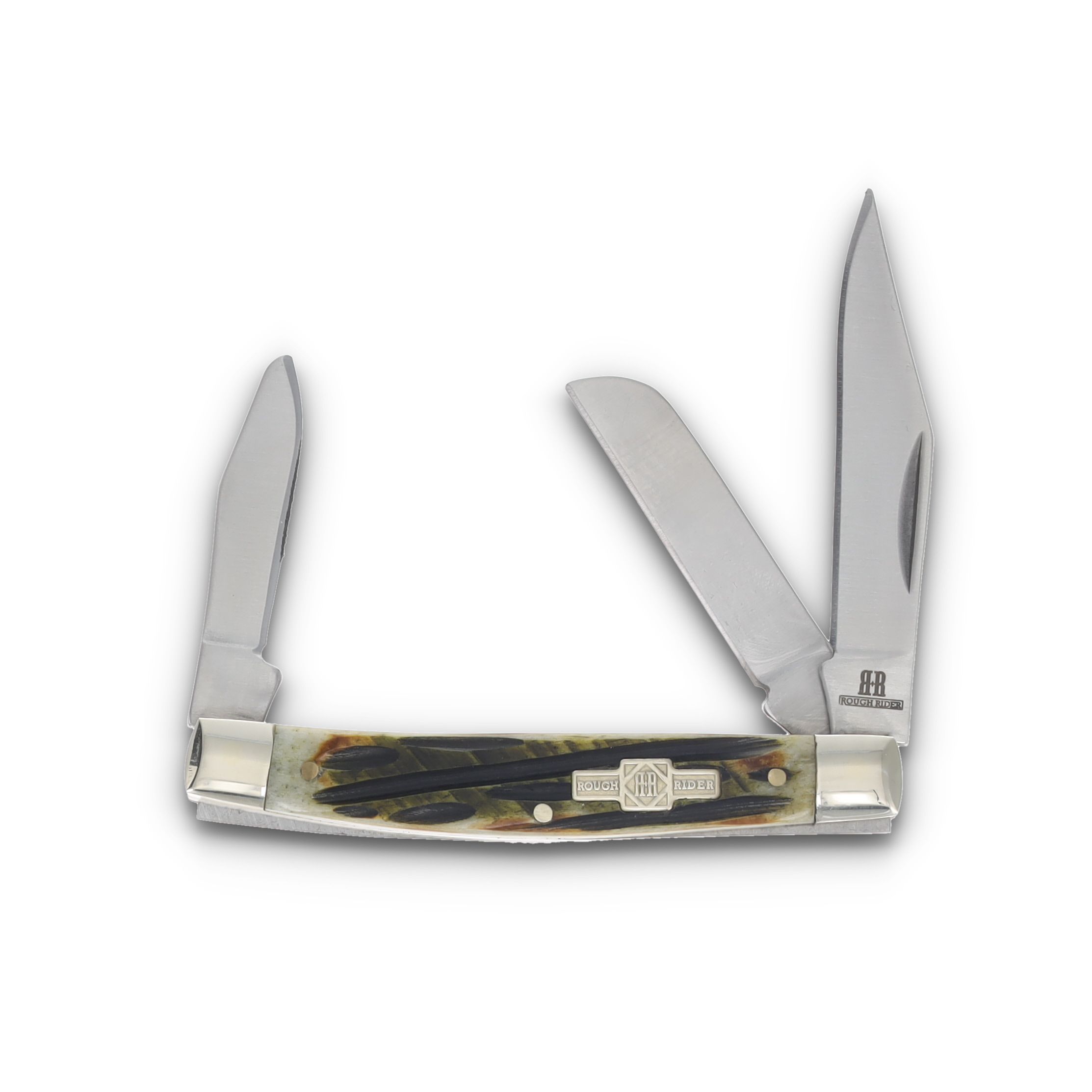 Rough Ryder SMKW Exclusive Skinner, Stockman, Pen Knife 3pc. Gift Tin Set RR2685 View 12