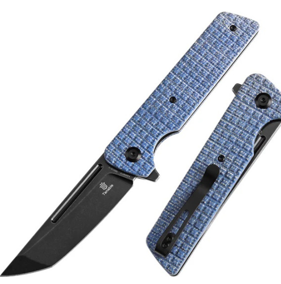 Tenable Anomaly Folding Knife 3.14in Plain Blue Micarta Frag Pattern T2038T3 View 1
