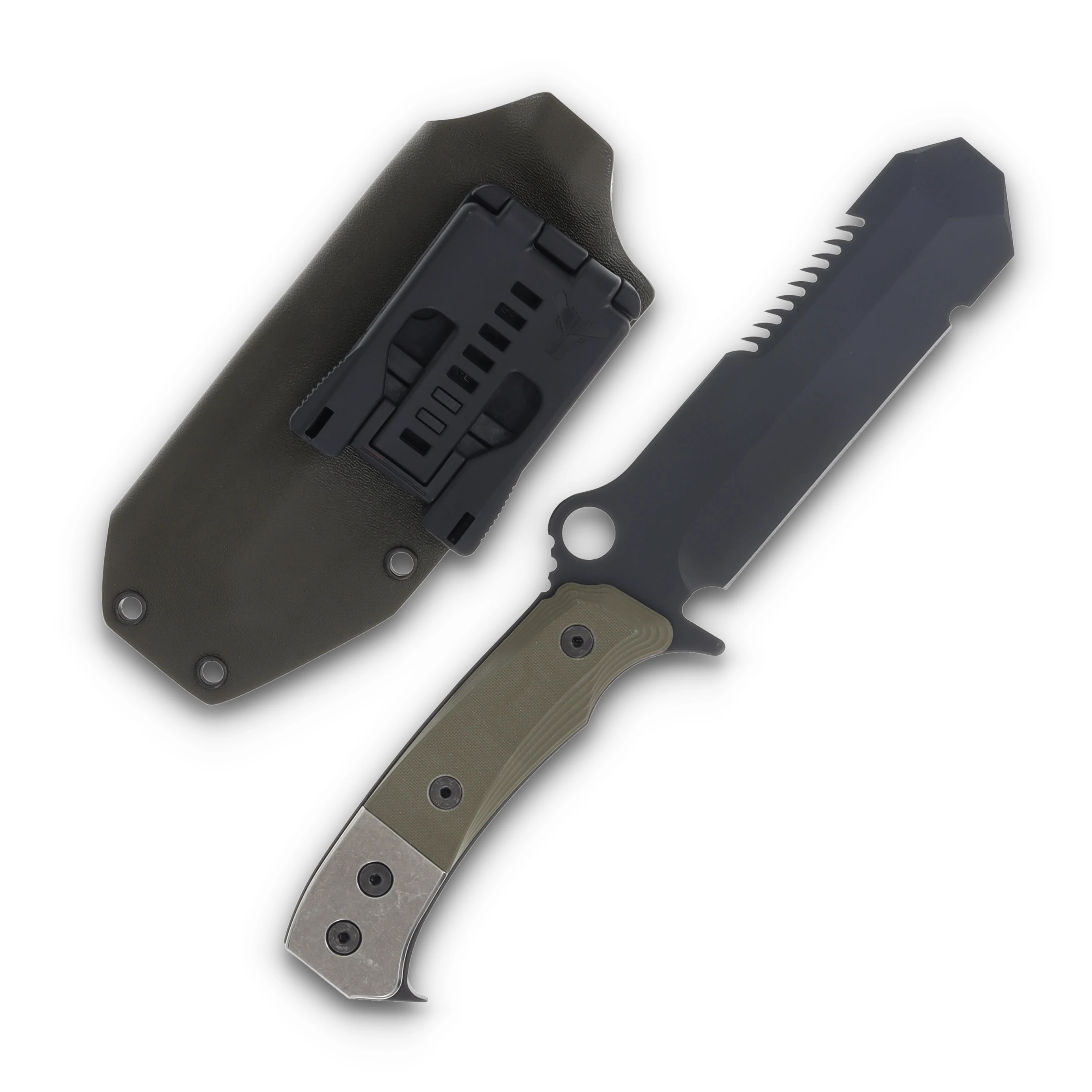 Medford USMC EOD 3V DLC Blade OD Green G10 Handles w Kydex Sheath Black HW MK0743PQ-10KO-SPQ3-Q4 View 2
