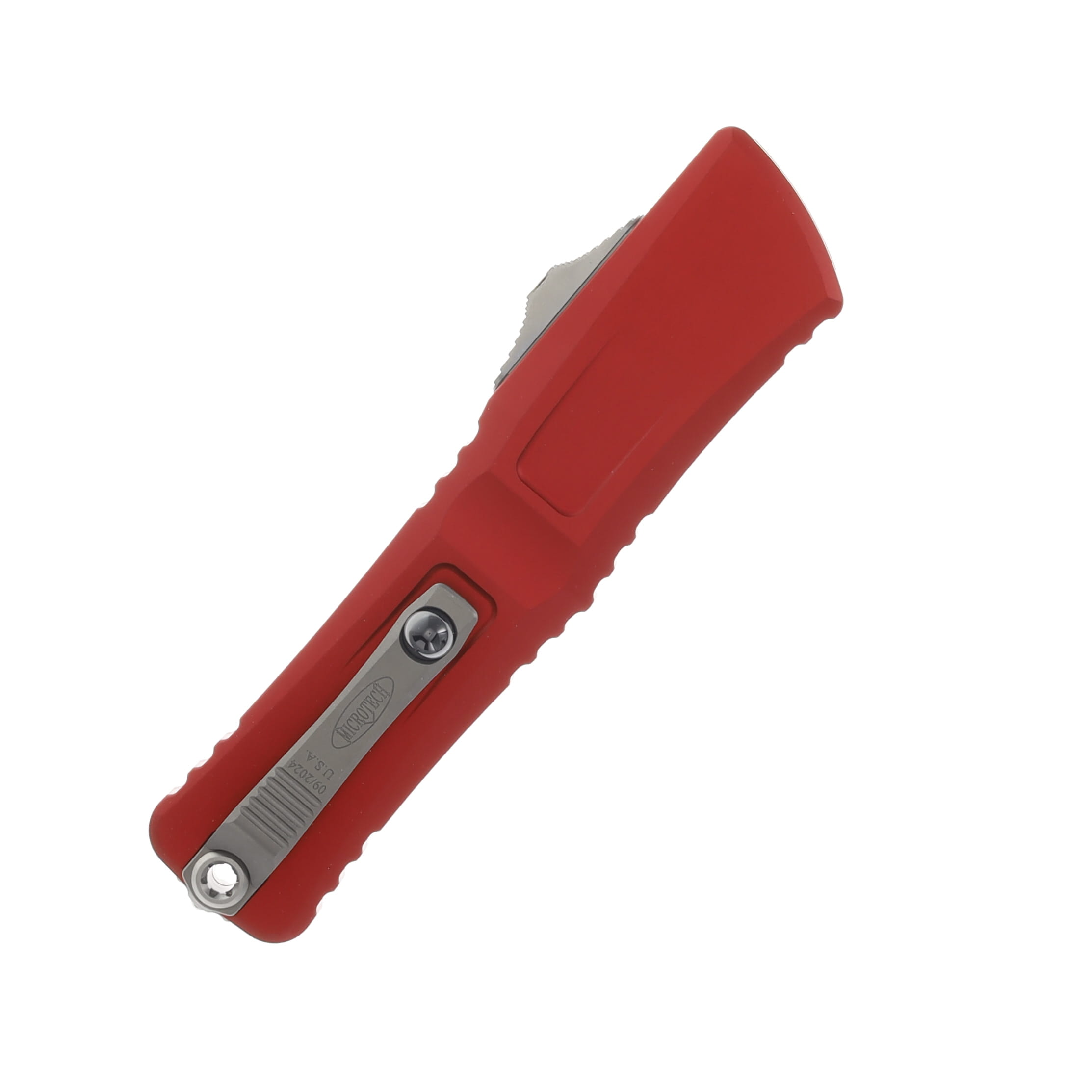Microtech Combat Troodon DE Gen III Red Stonewash Partial Serrated AUMT114211RD View 3