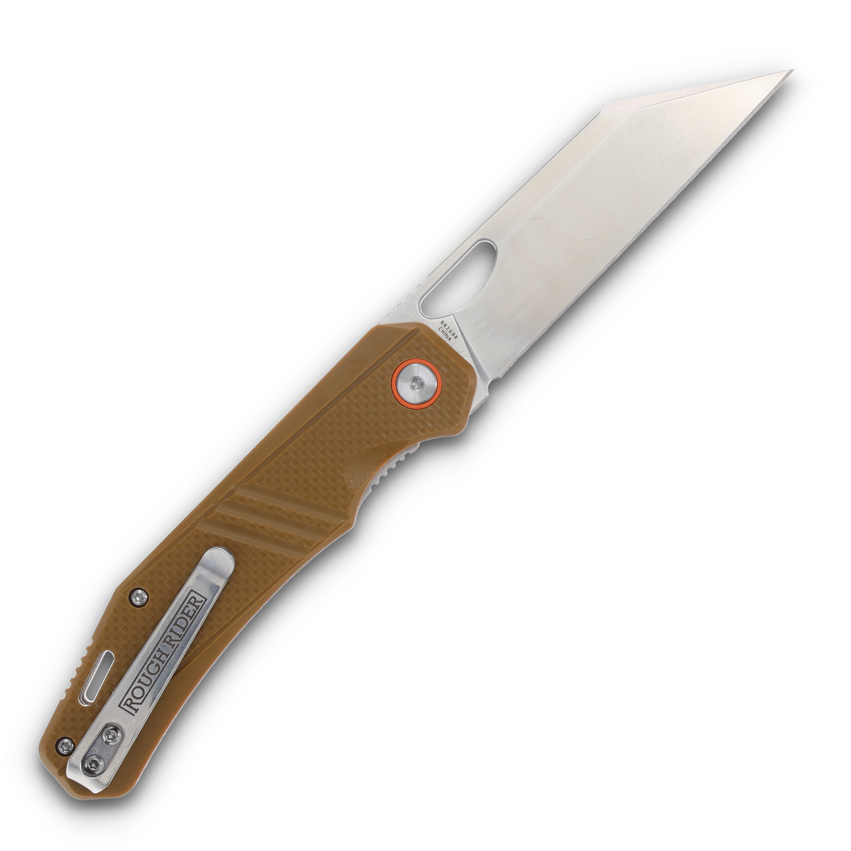 Rough Rider RR2688 Coyote Tan Reverse Tanto Linerlock Folding Knife RR2688 View 2