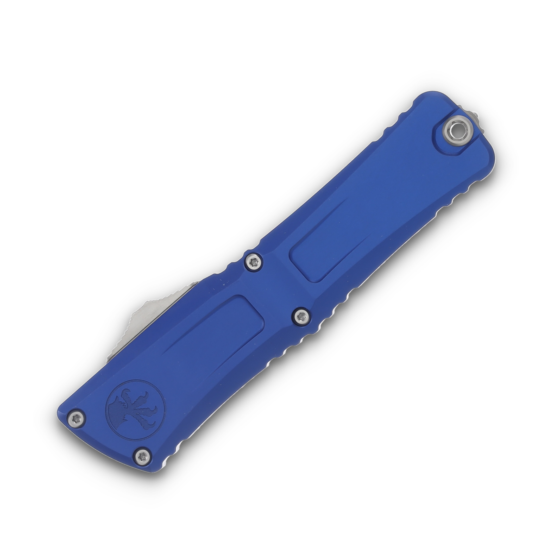 Microtech Combat Troodon T/E Gen III Navy Blue Stonewash Full Serrated AUMT114412NA View 3